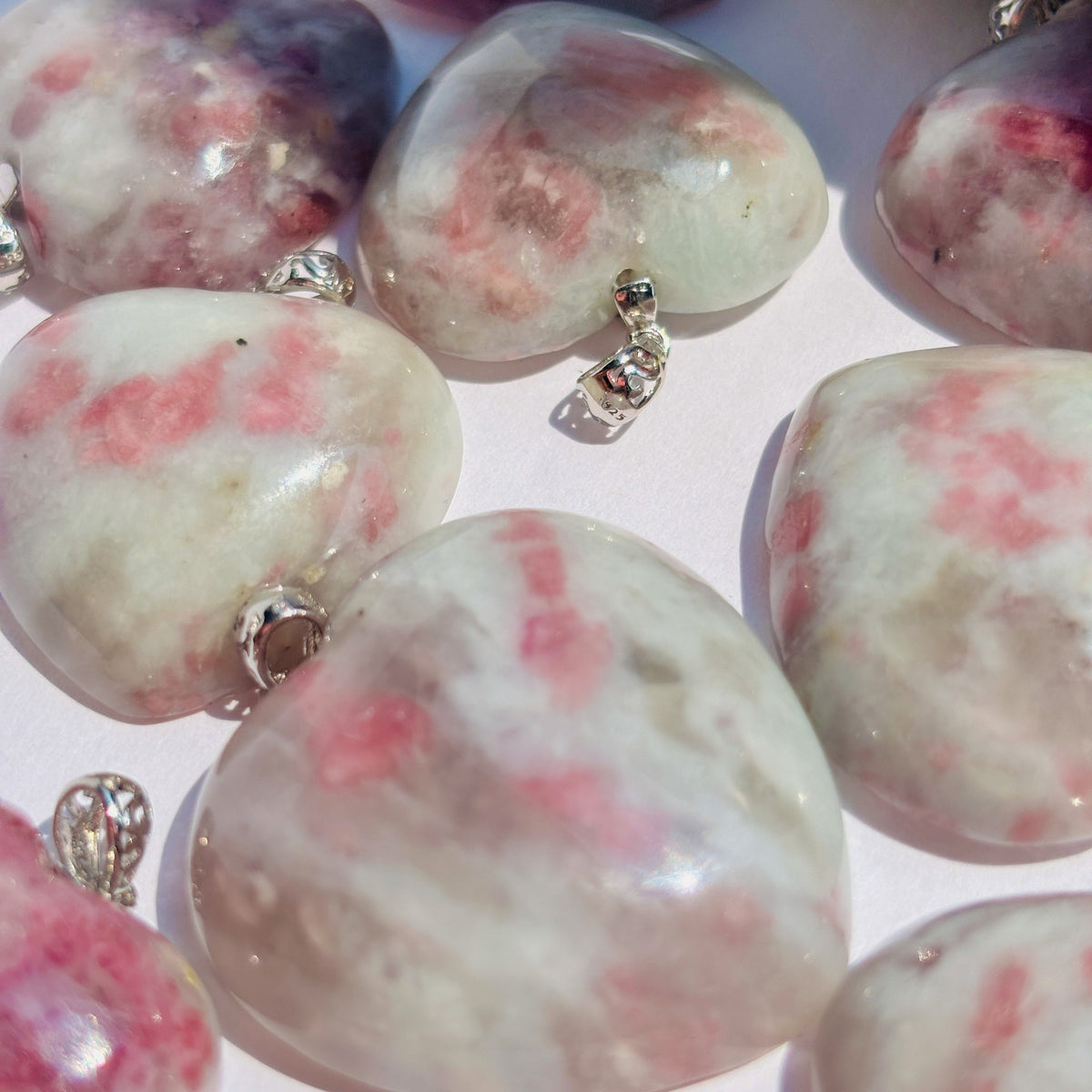 Pink Tourmaline Heart Pendant