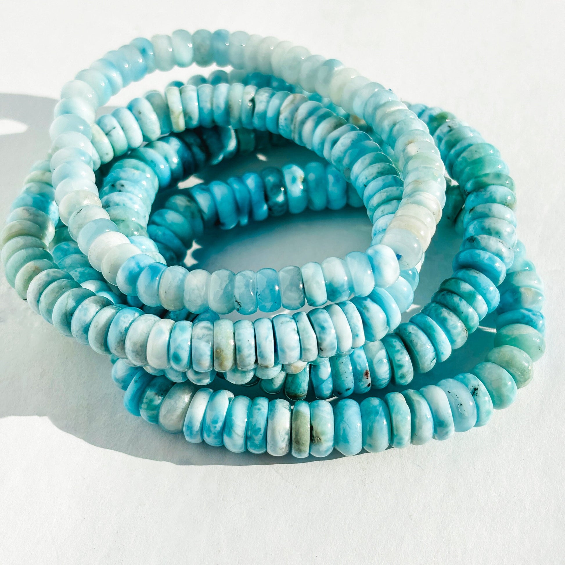 Larimar Crystal Gemstone Handmade Bracelet