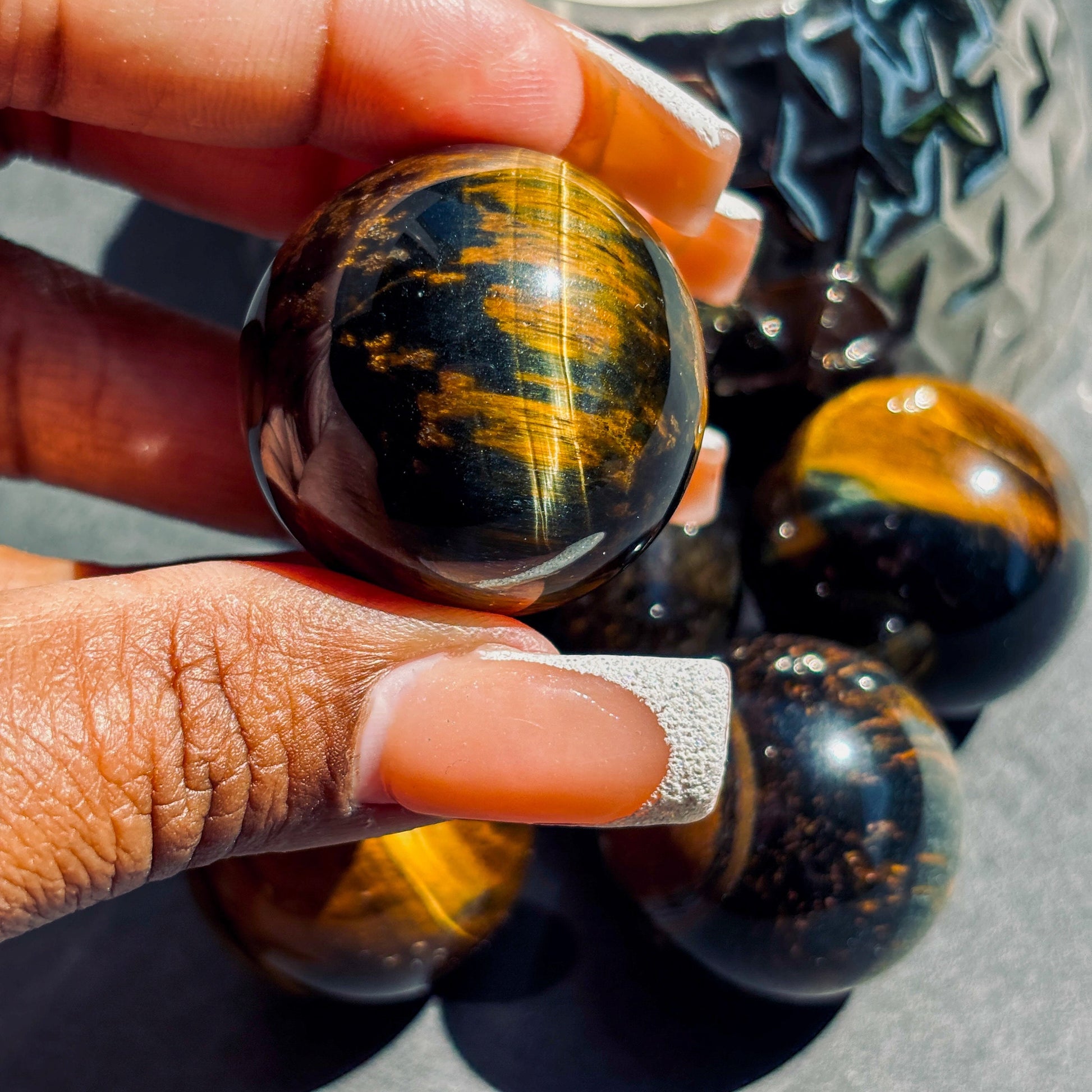 Blue Tigers Eye Crystal Sphere