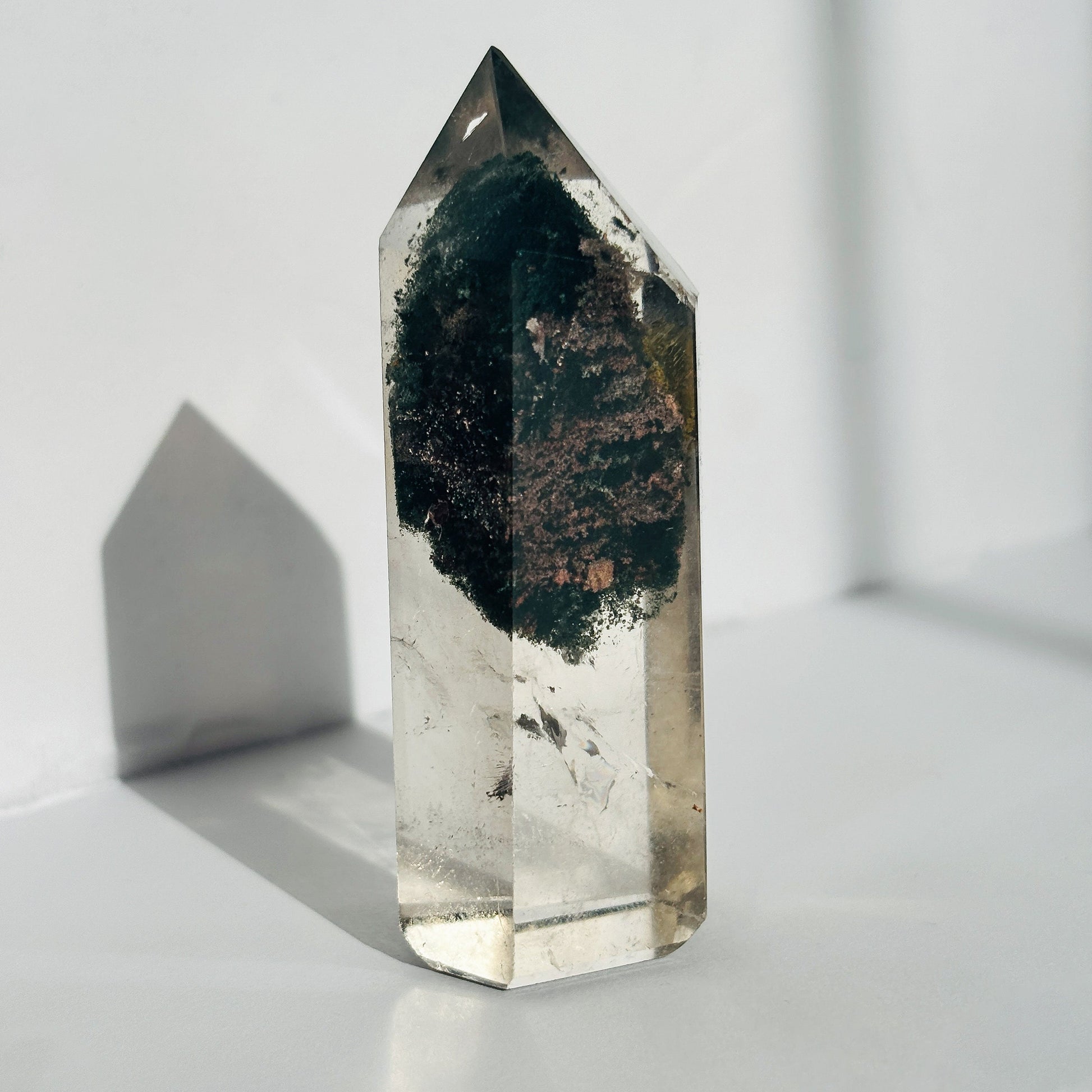Clear Lodolite Garden Quartz Crystal Tower