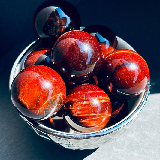 Red Tigers Eye Crystal Sphere