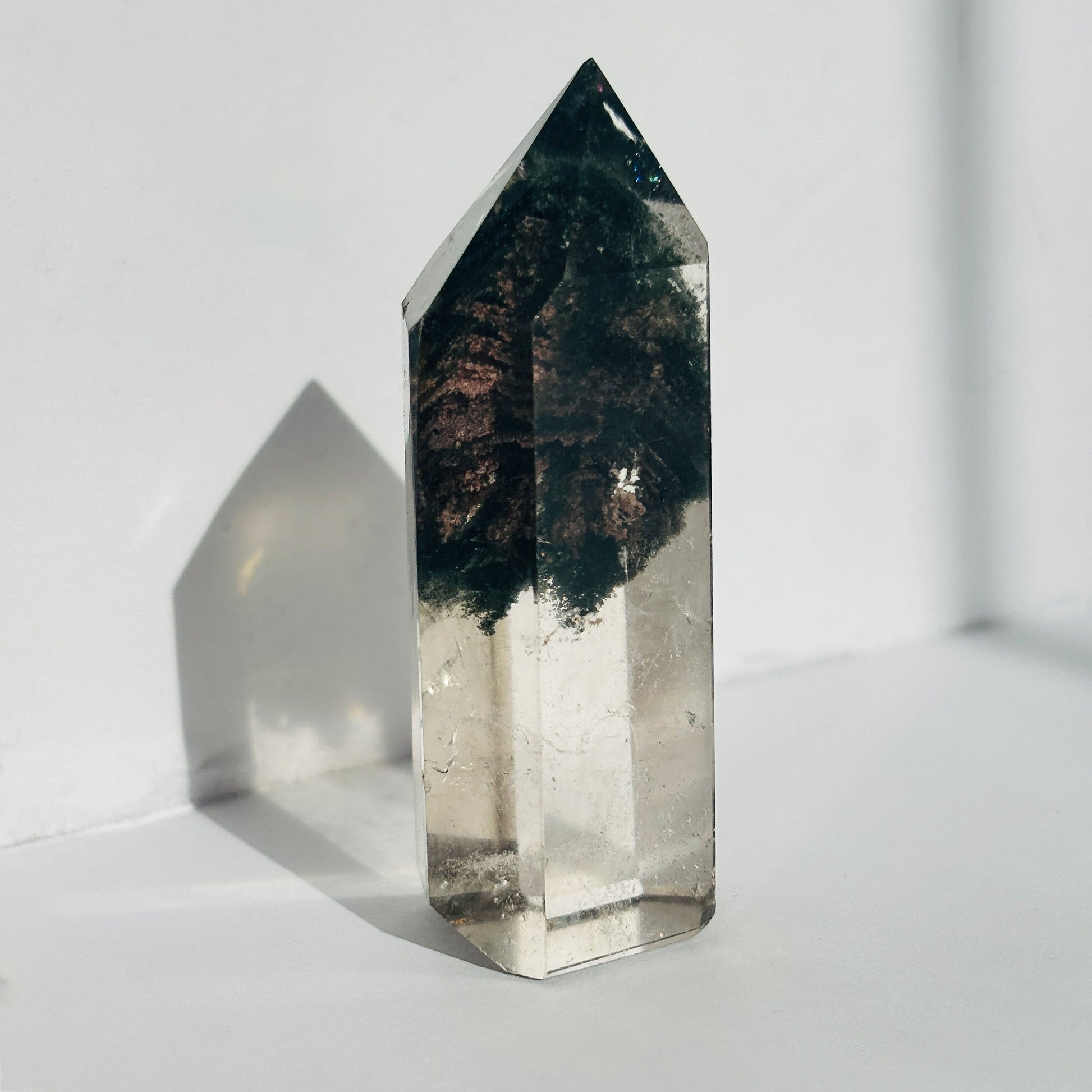 Clear Lodolite Garden Quartz Crystal Tower
