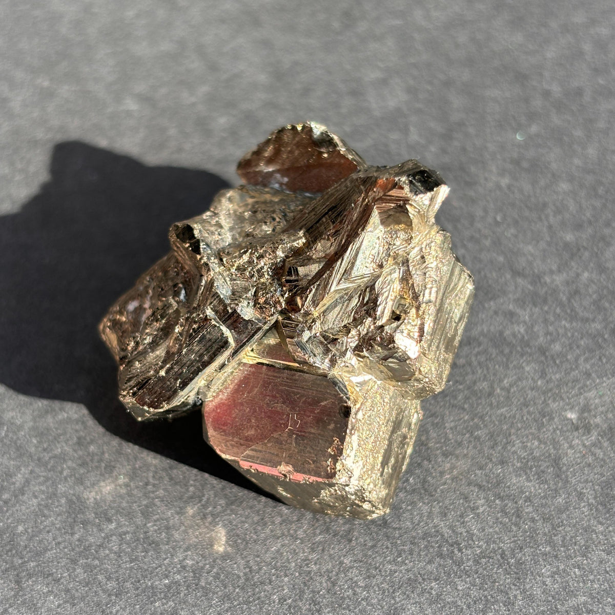 Pyrite Crystal Mineral Specimen against a black background