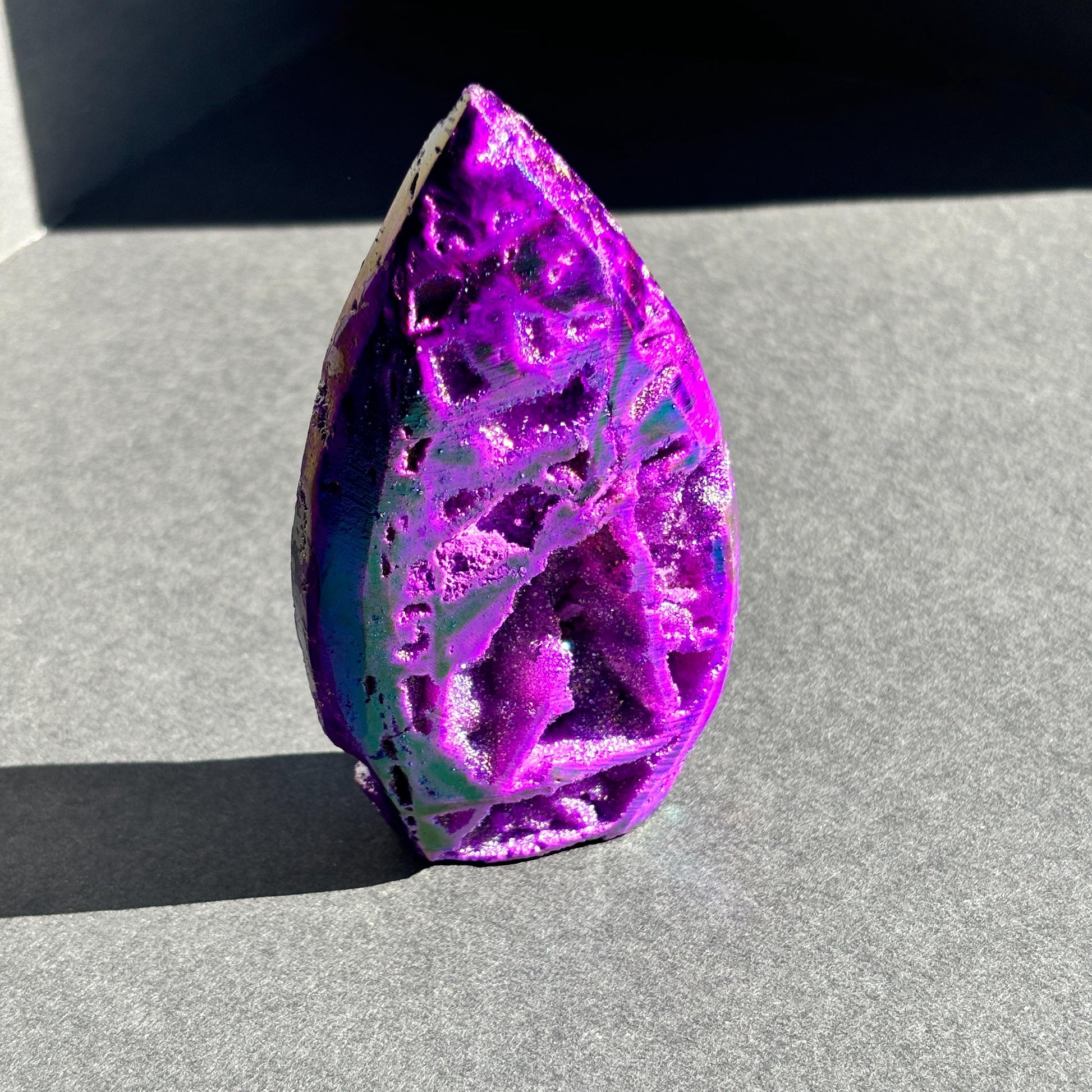 Purple Aura Coated Druzy Sphalerite Crystal Freeform