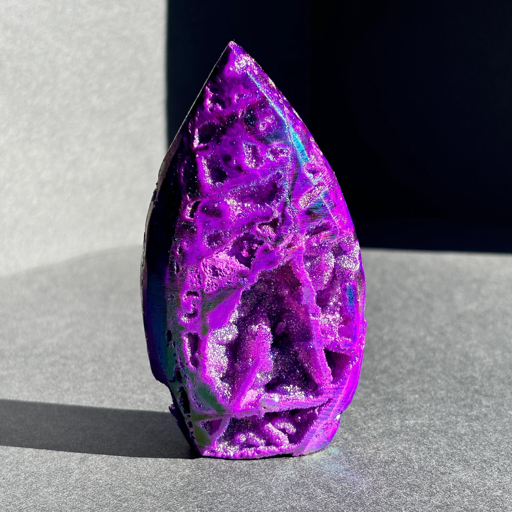 Purple Aura Coated Druzy Sphalerite Crystal Freeform