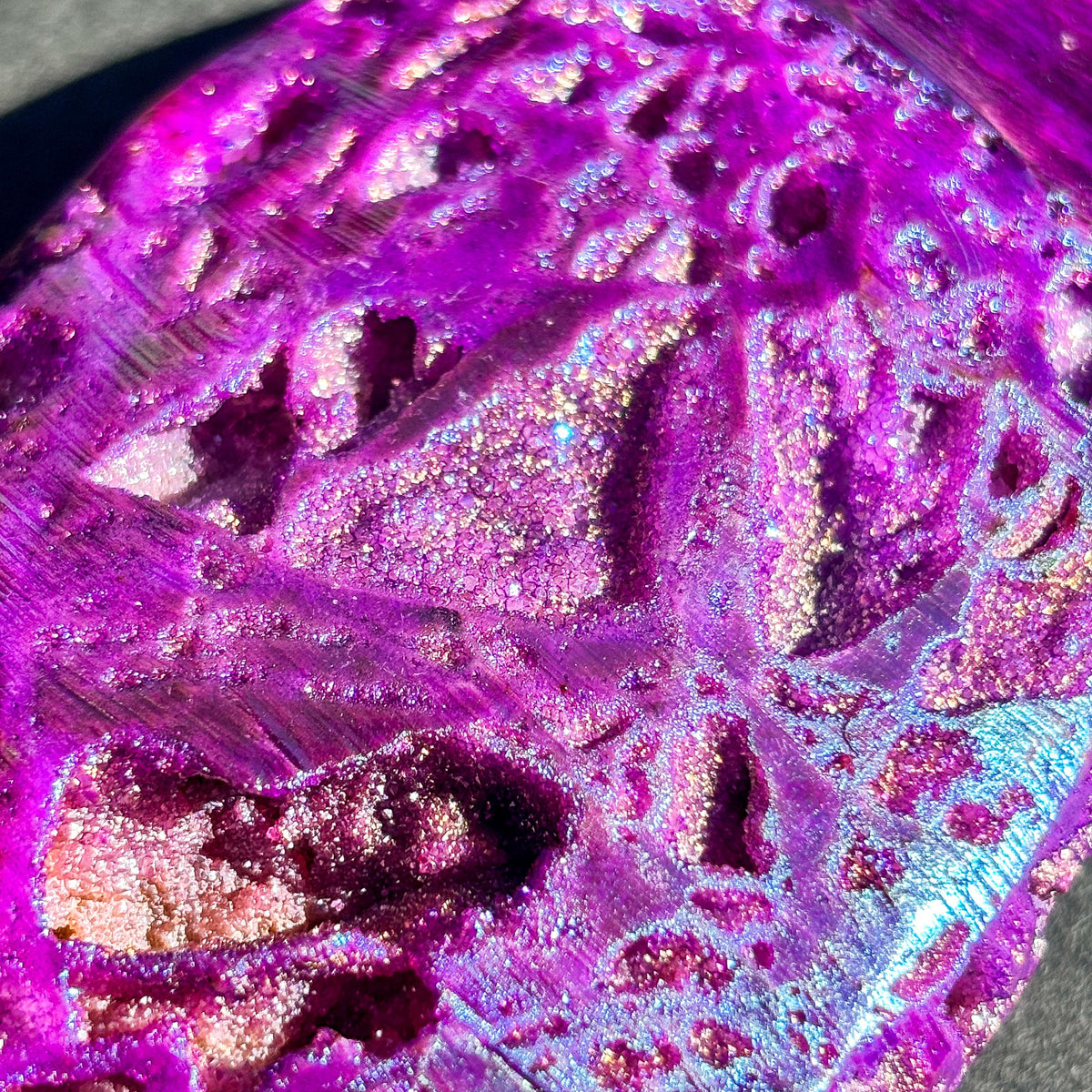 Purple Aura Coated Druzy Sphalerite Crystal Freeform