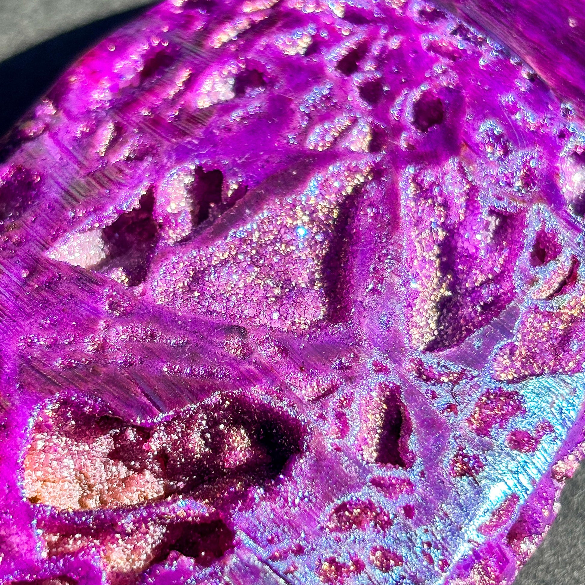 Purple Aura Coated Druzy Sphalerite Crystal Freeform