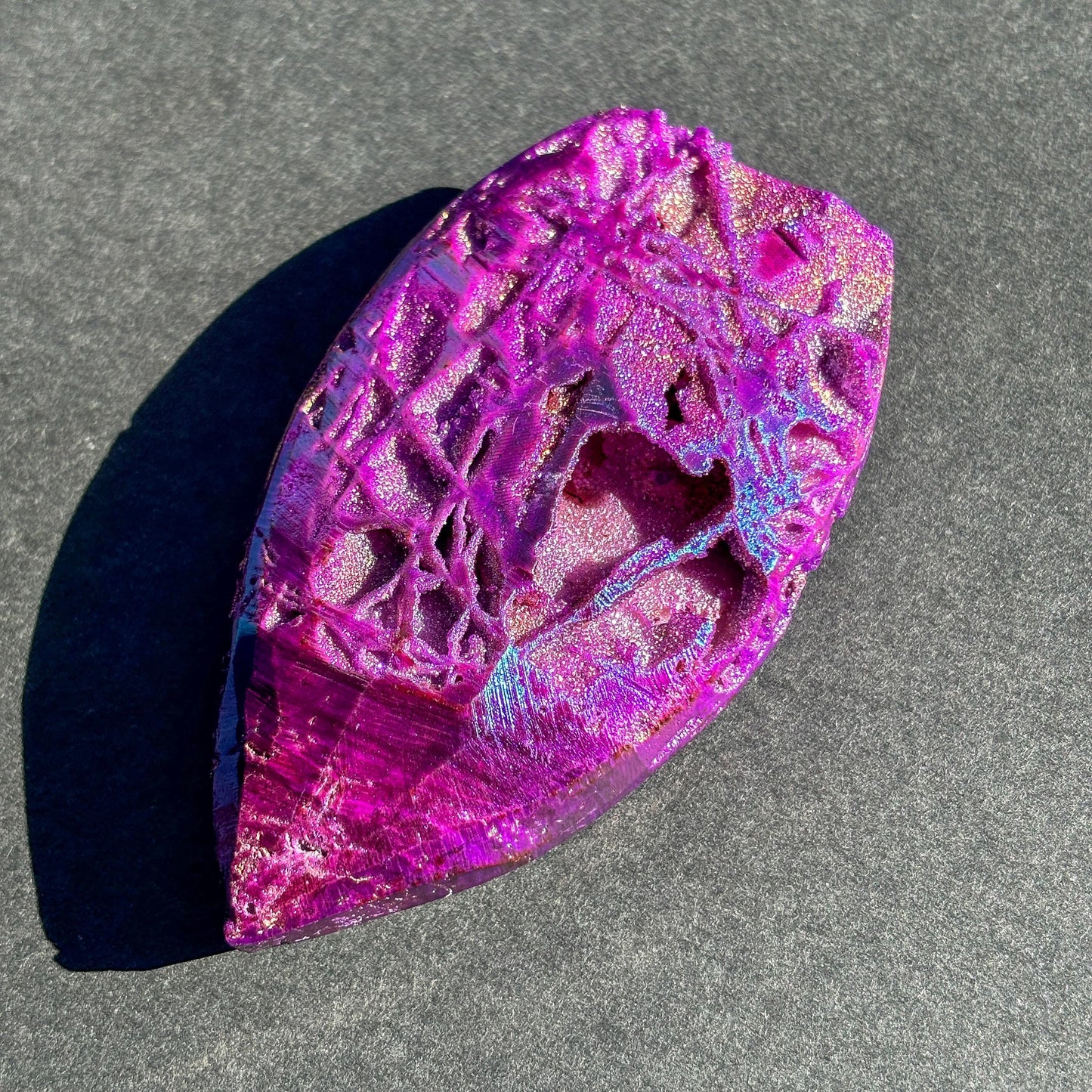 Purple Aura Coated Druzy Sphalerite Crystal Freeform