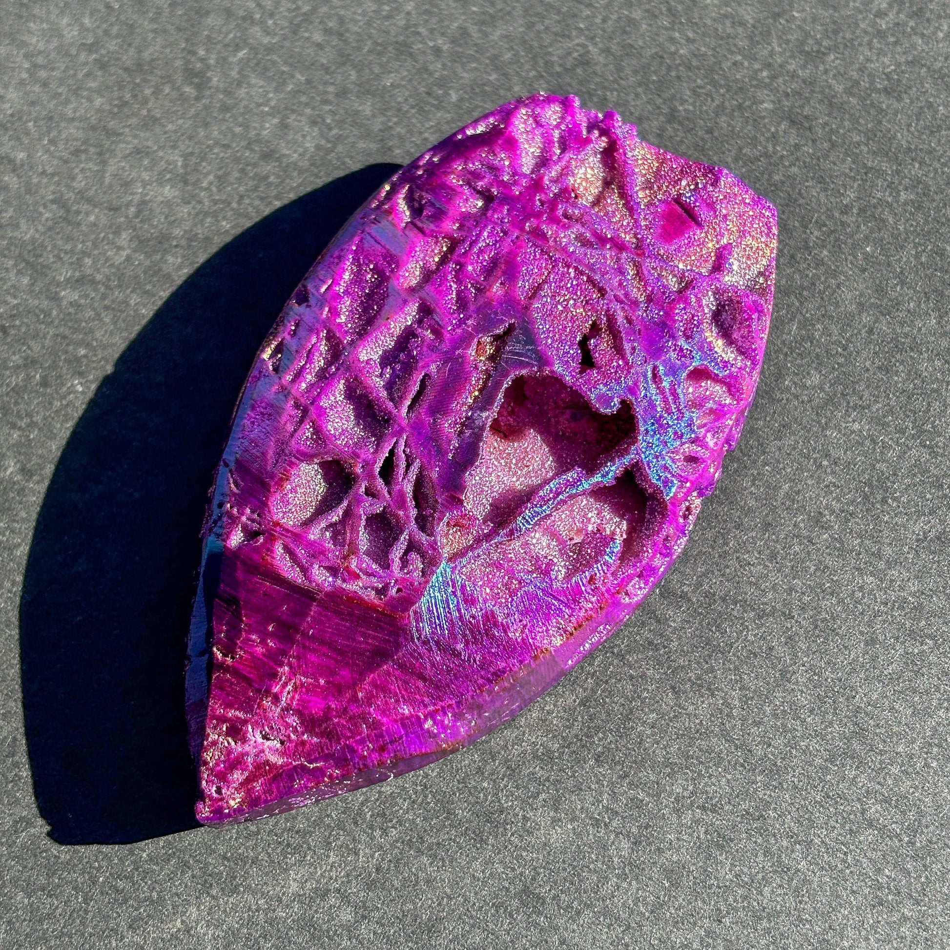 Purple Aura Coated Druzy Sphalerite Crystal Freeform