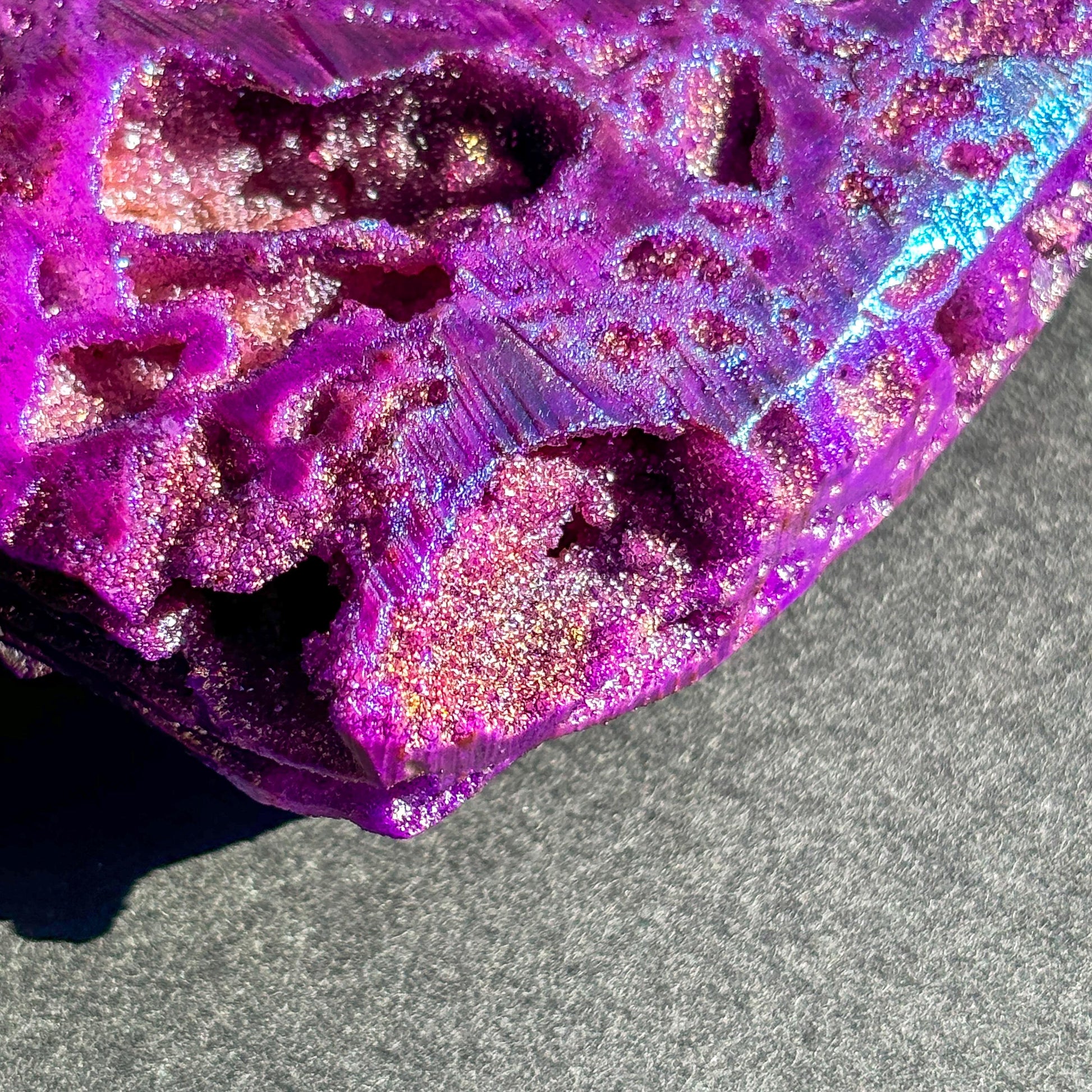 Purple Aura Coated Druzy Sphalerite Crystal Freeform