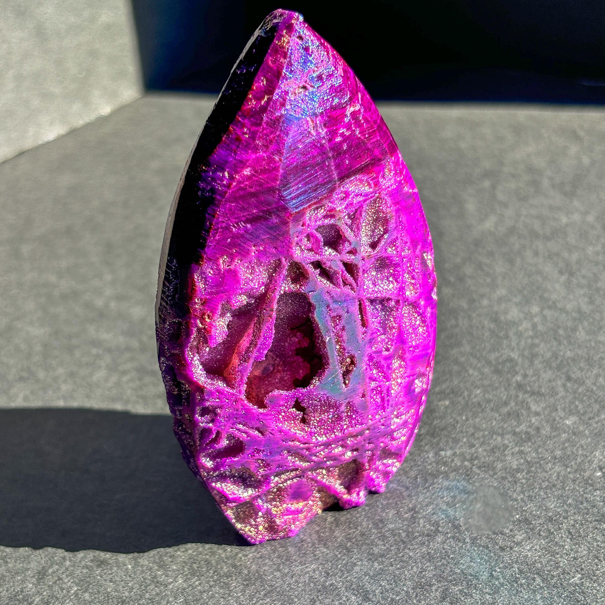 Purple Aura Coated Druzy Sphalerite Crystal Freeform