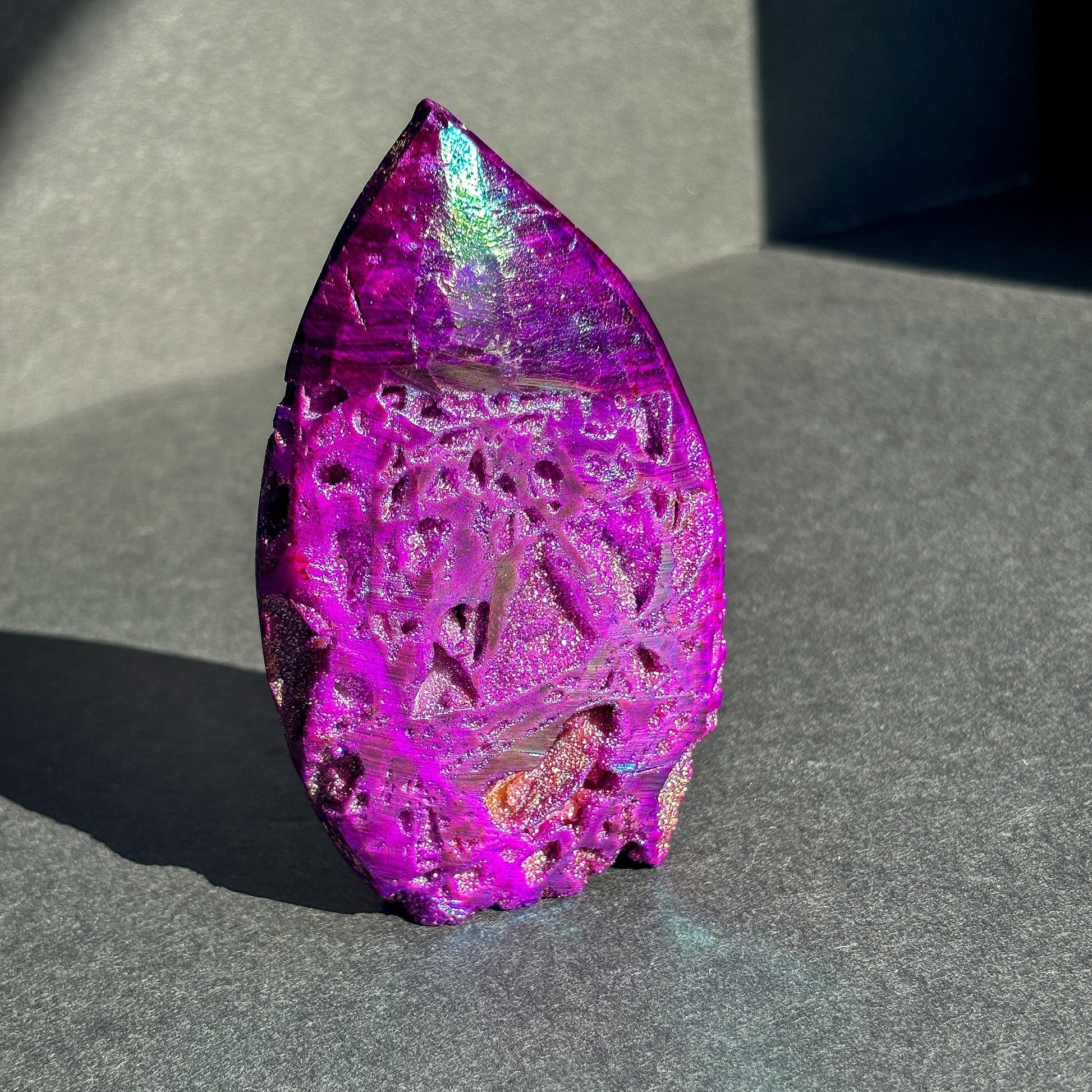Purple Aura Coated Druzy Sphalerite Crystal Freeform