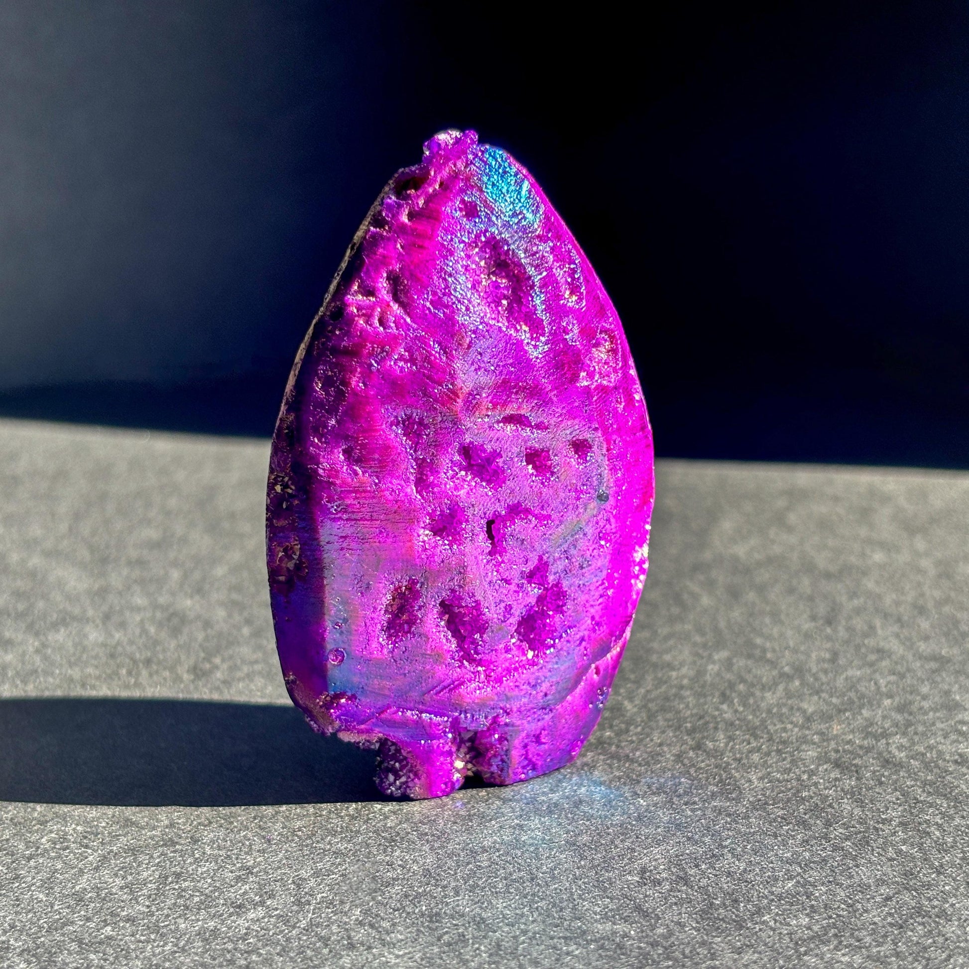 Purple Aura Coated Druzy Sphalerite Crystal Freeform