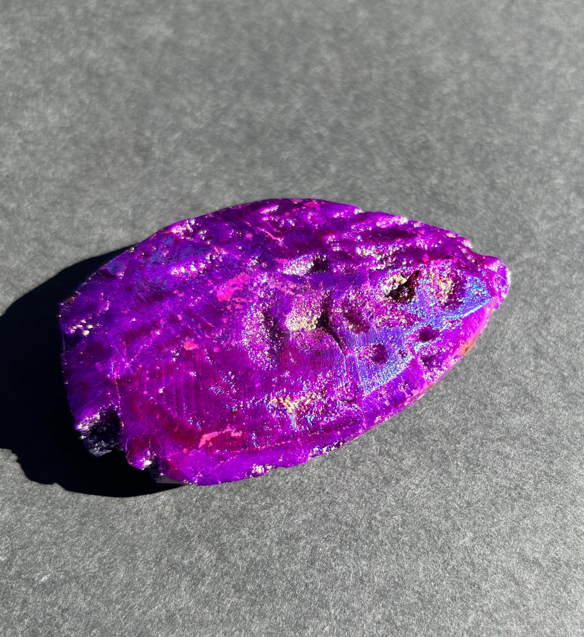 Purple Aura Coated Druzy Sphalerite Crystal Freeform