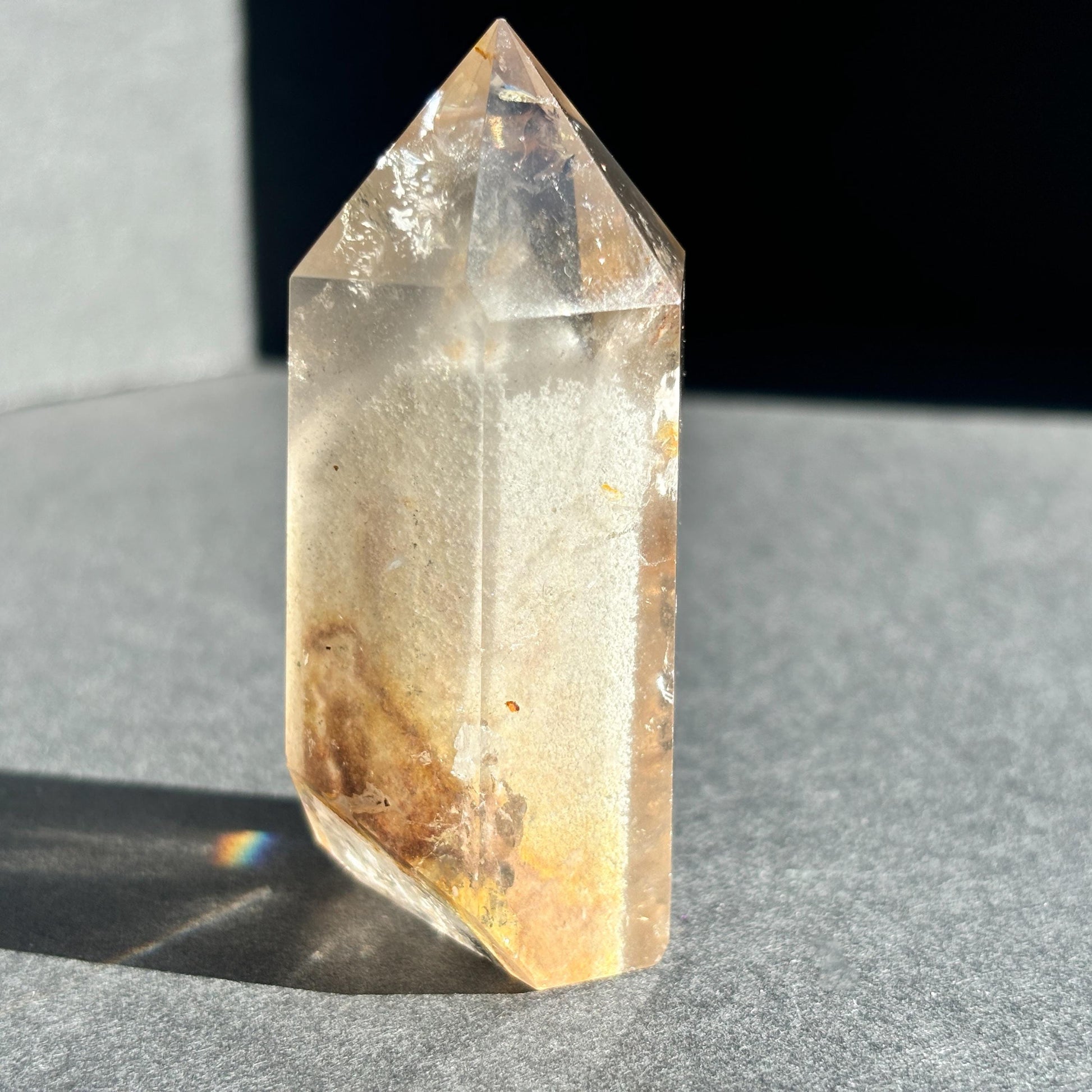 White Lodolite Garden Quartz Crystal Tower