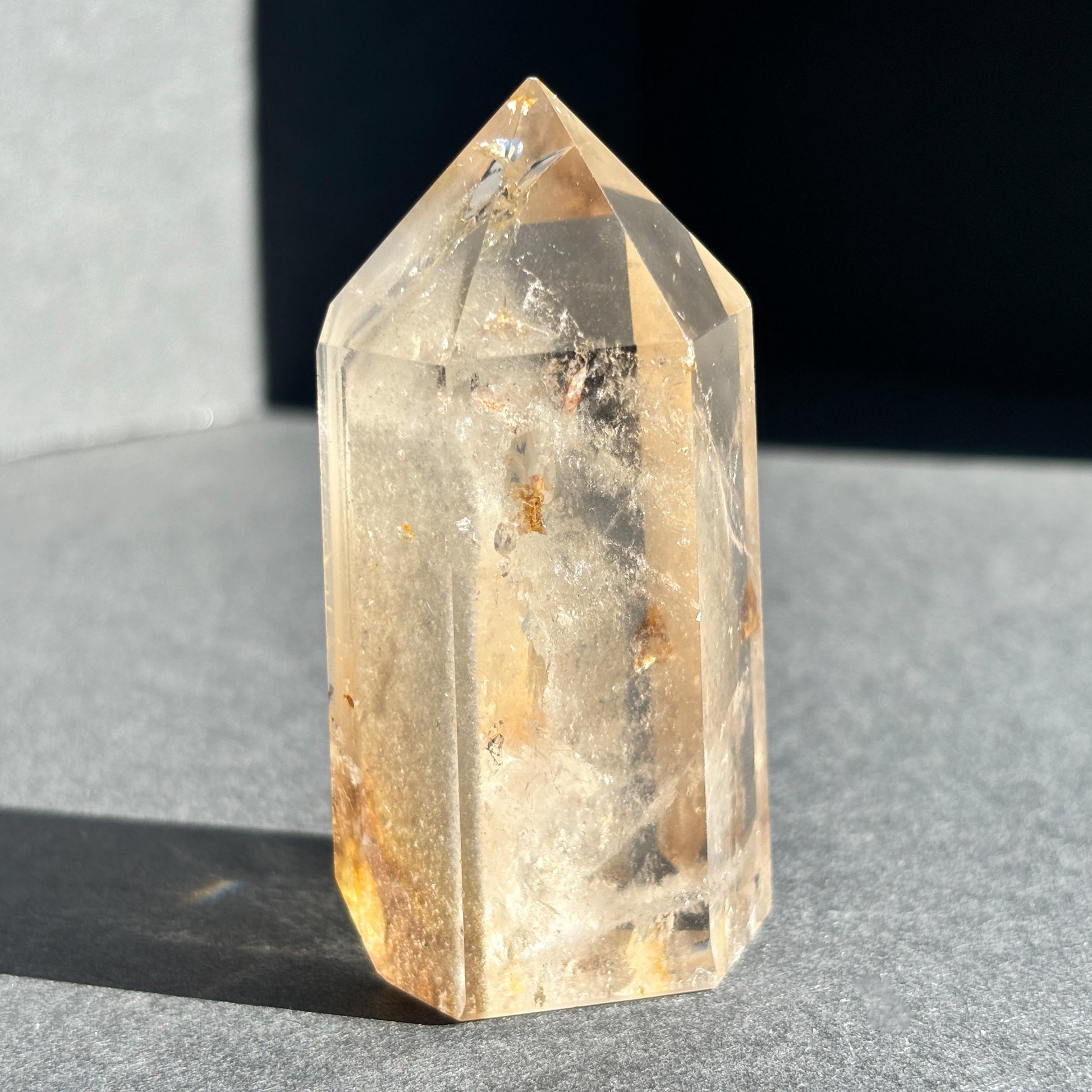 White Lodolite Garden Quartz Crystal Tower