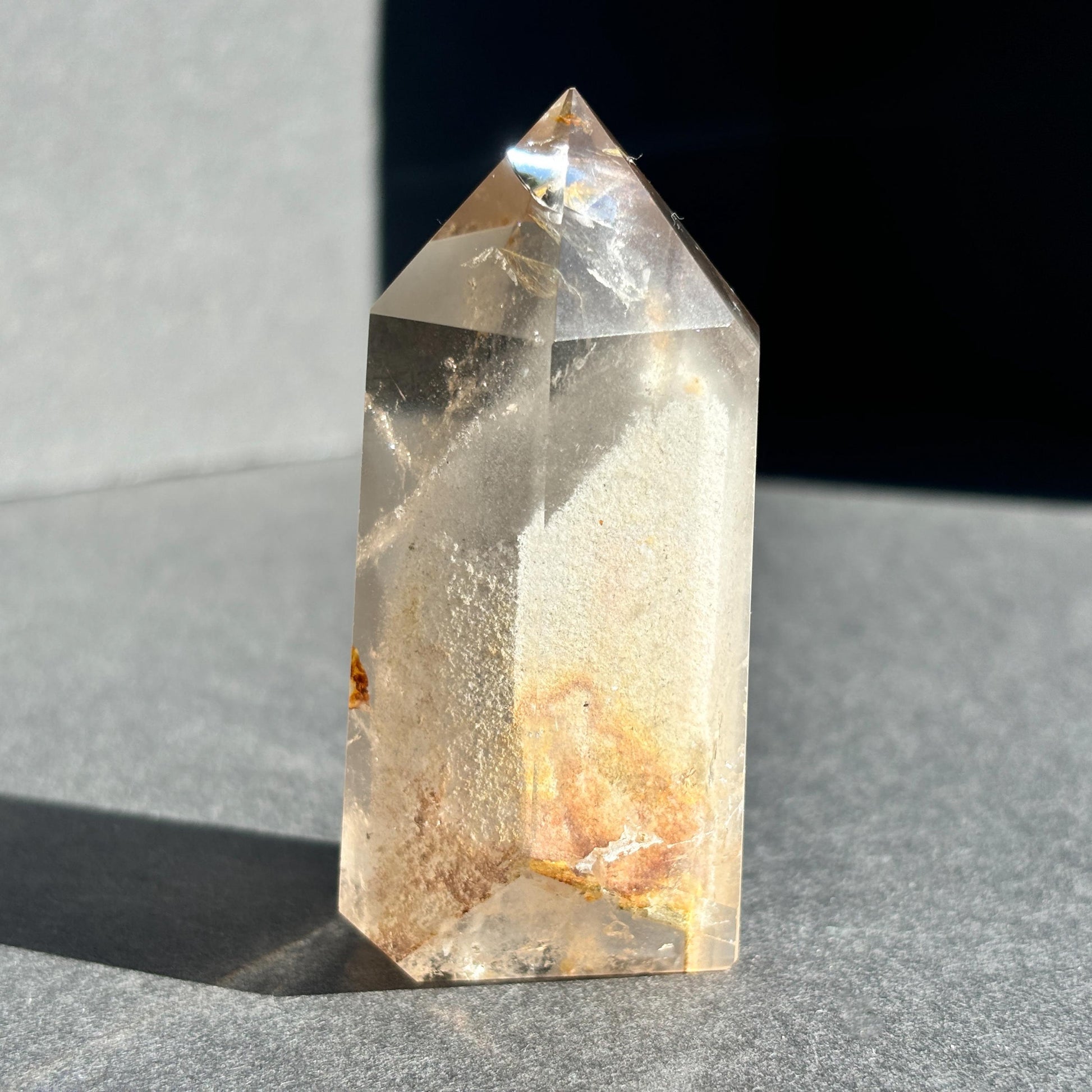 White Lodolite Garden Quartz Crystal Tower