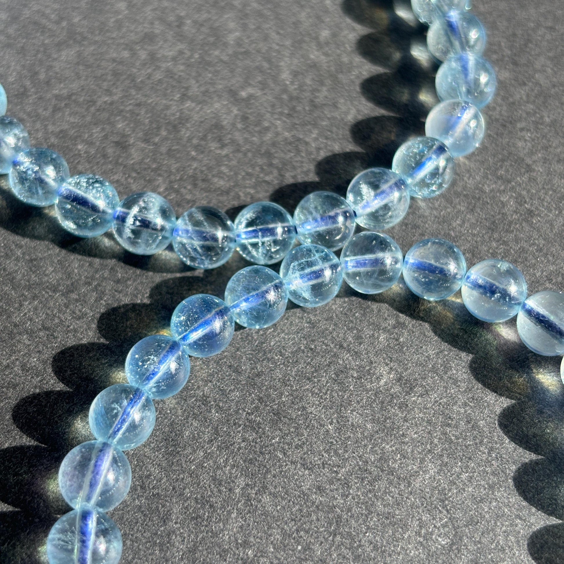 Aquamarine Gemstone Crystal Bracelet