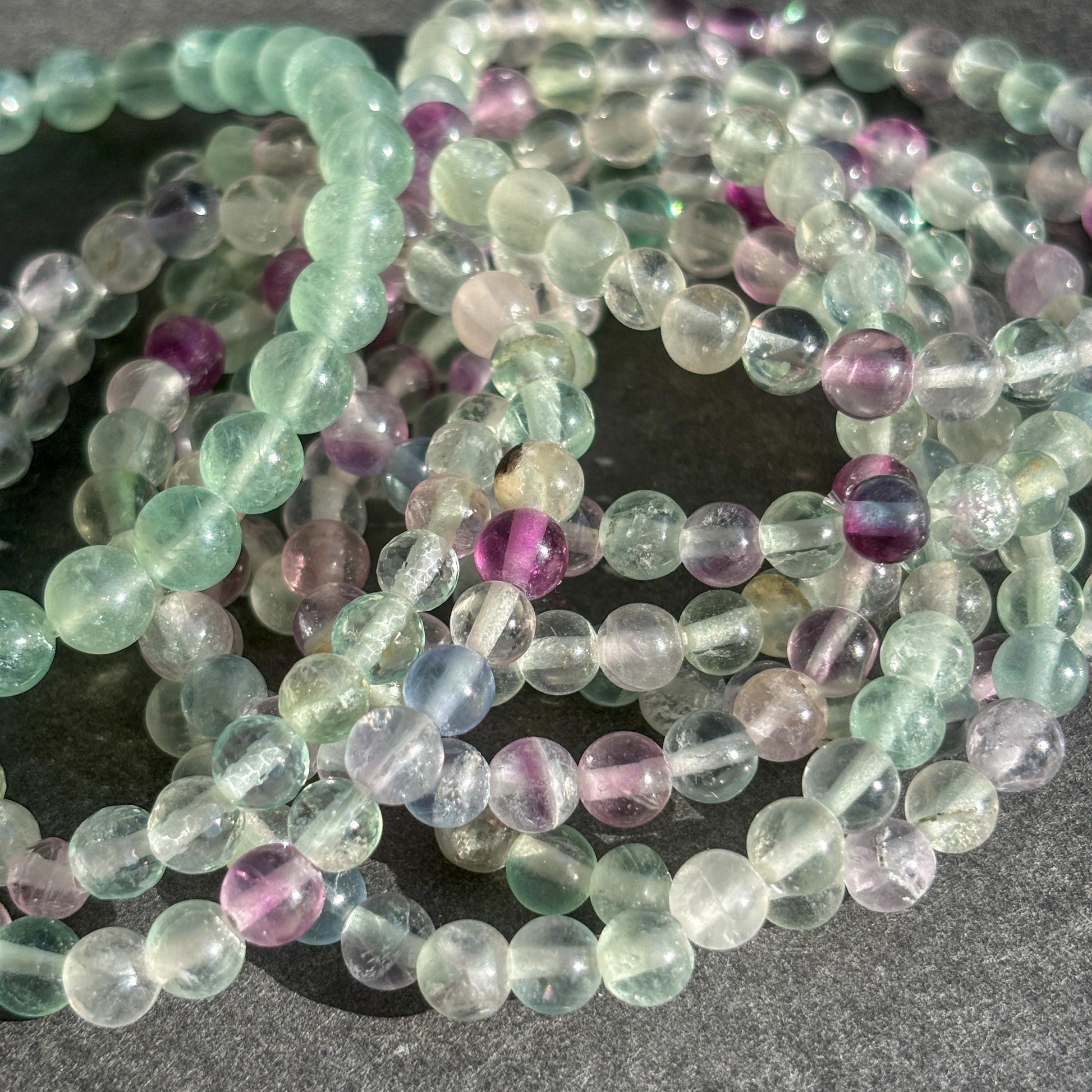 Fluorite Bracelet Rainbow Fluorite Crystal Bracelet Fluorite Jewelry Unicorn Fluorite Gemstone Bracelet Handmade Fluorite Stretch Bracelet