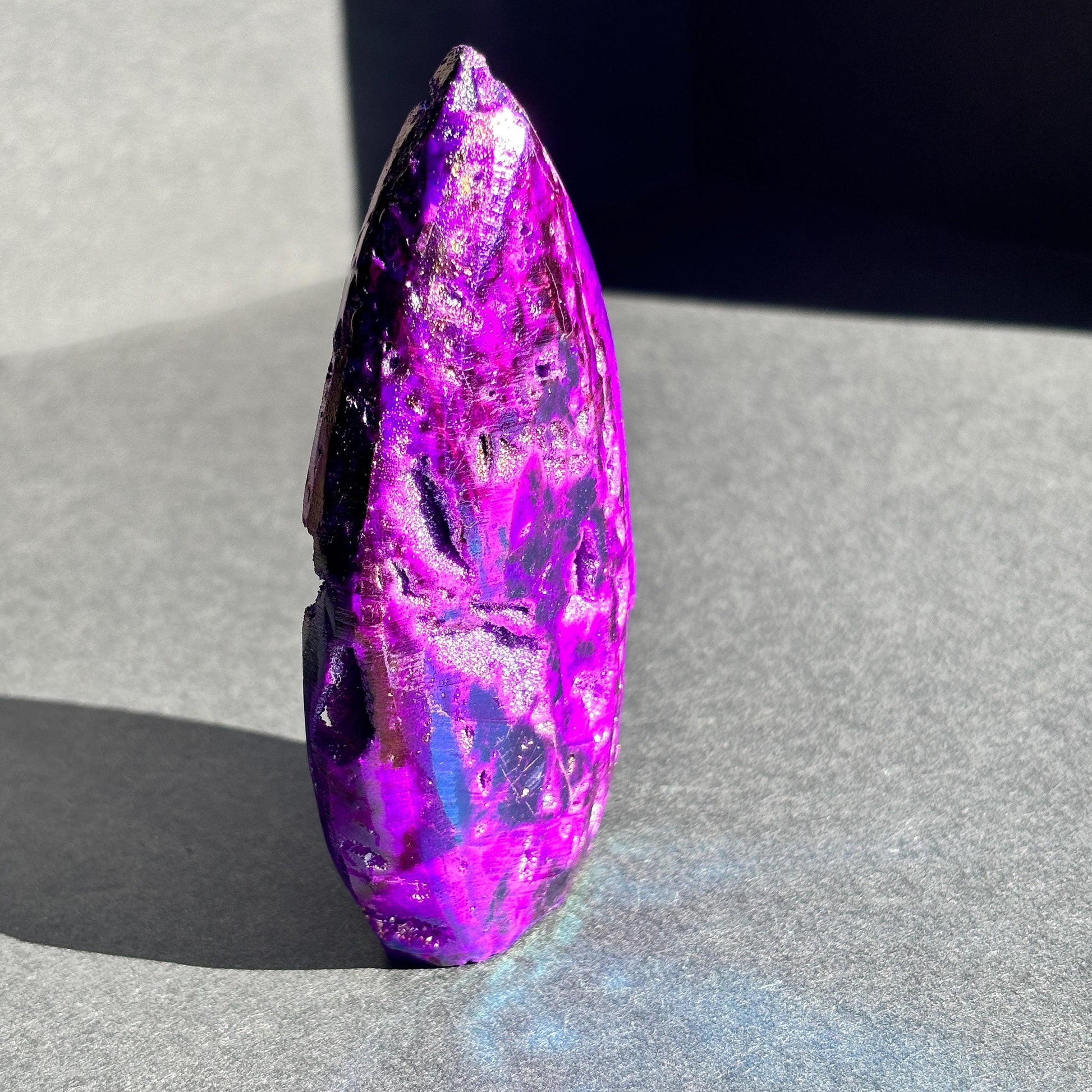 Purple Aura Coated Druzy Sphalerite Crystal Freeform