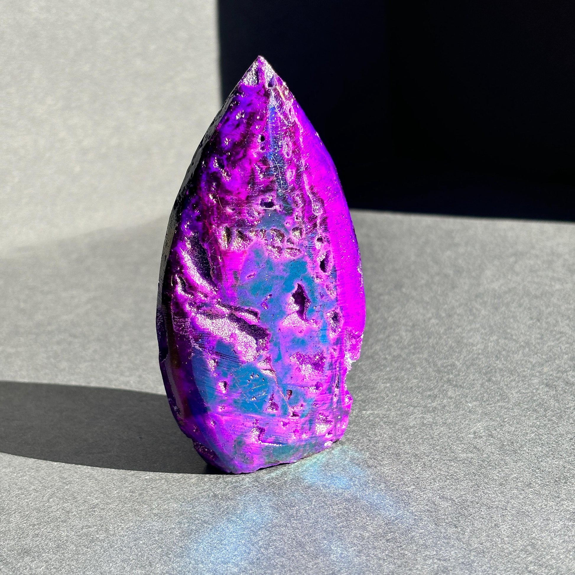 Purple Aura Coated Druzy Sphalerite Crystal Freeform