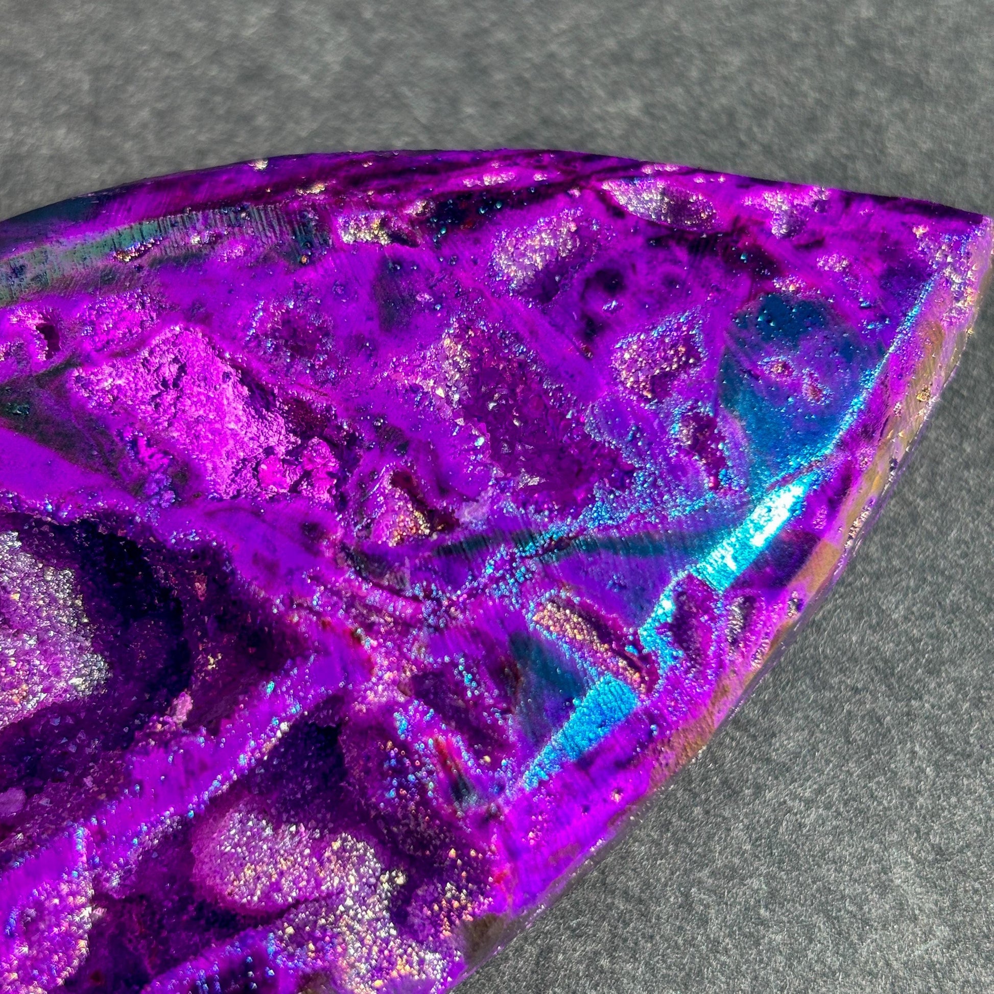 Purple Aura Coated Druzy Sphalerite Crystal Freeform