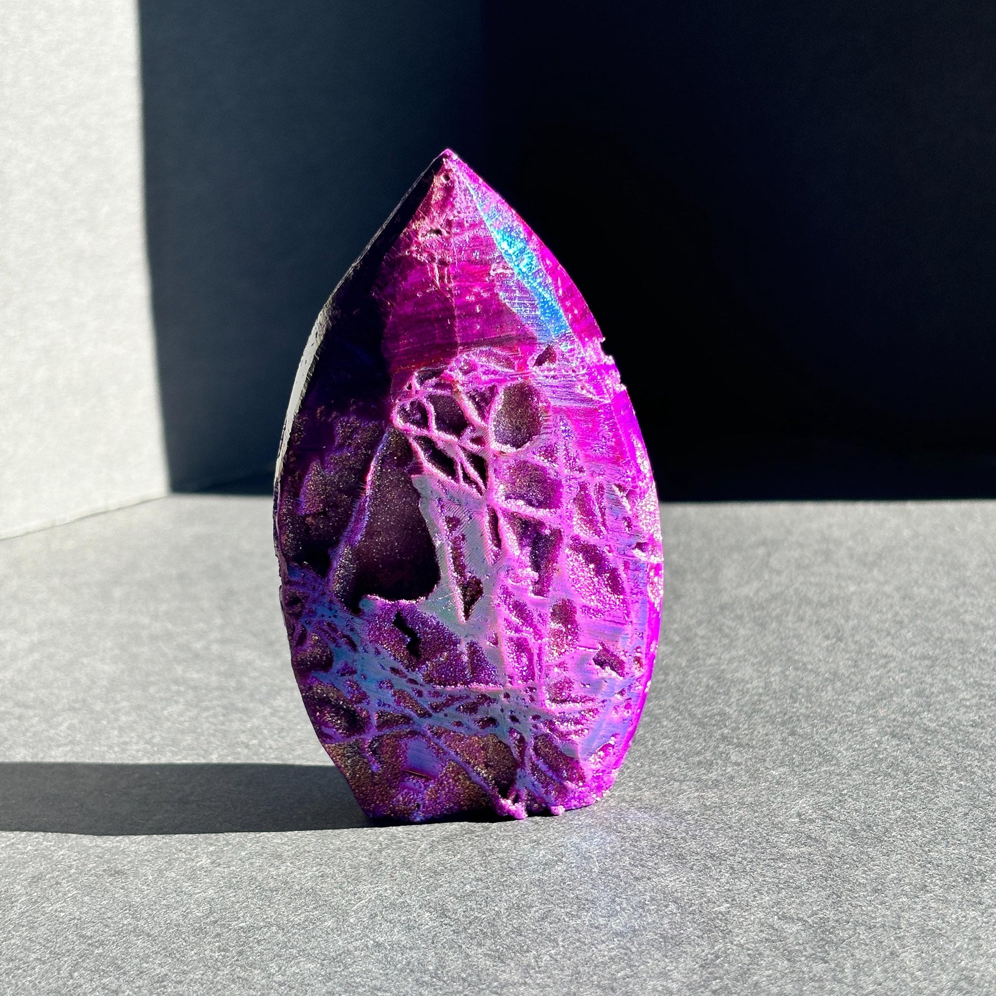 Purple Aura Coated Druzy Sphalerite Crystal Freeform