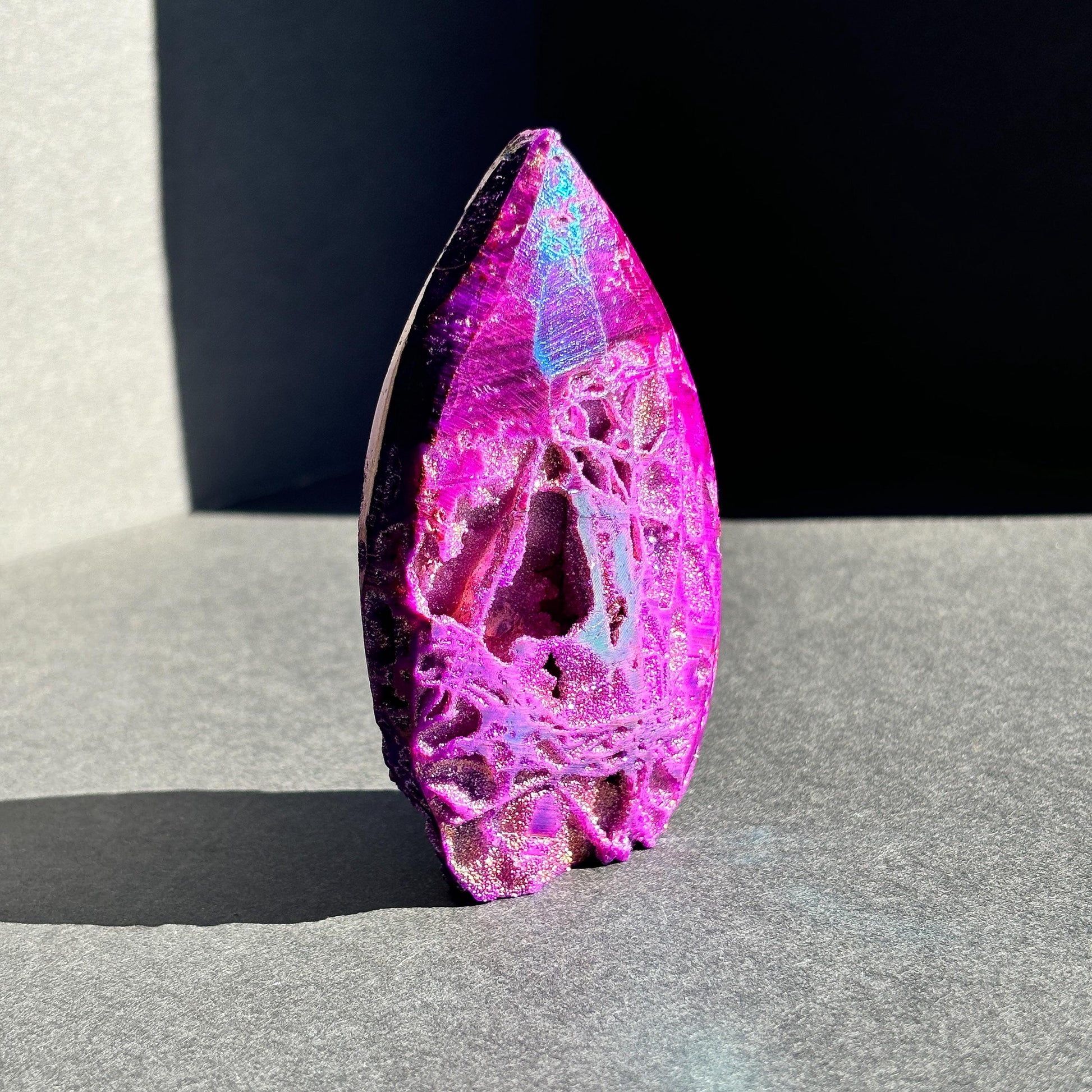 Purple Aura Coated Druzy Sphalerite Crystal Freeform