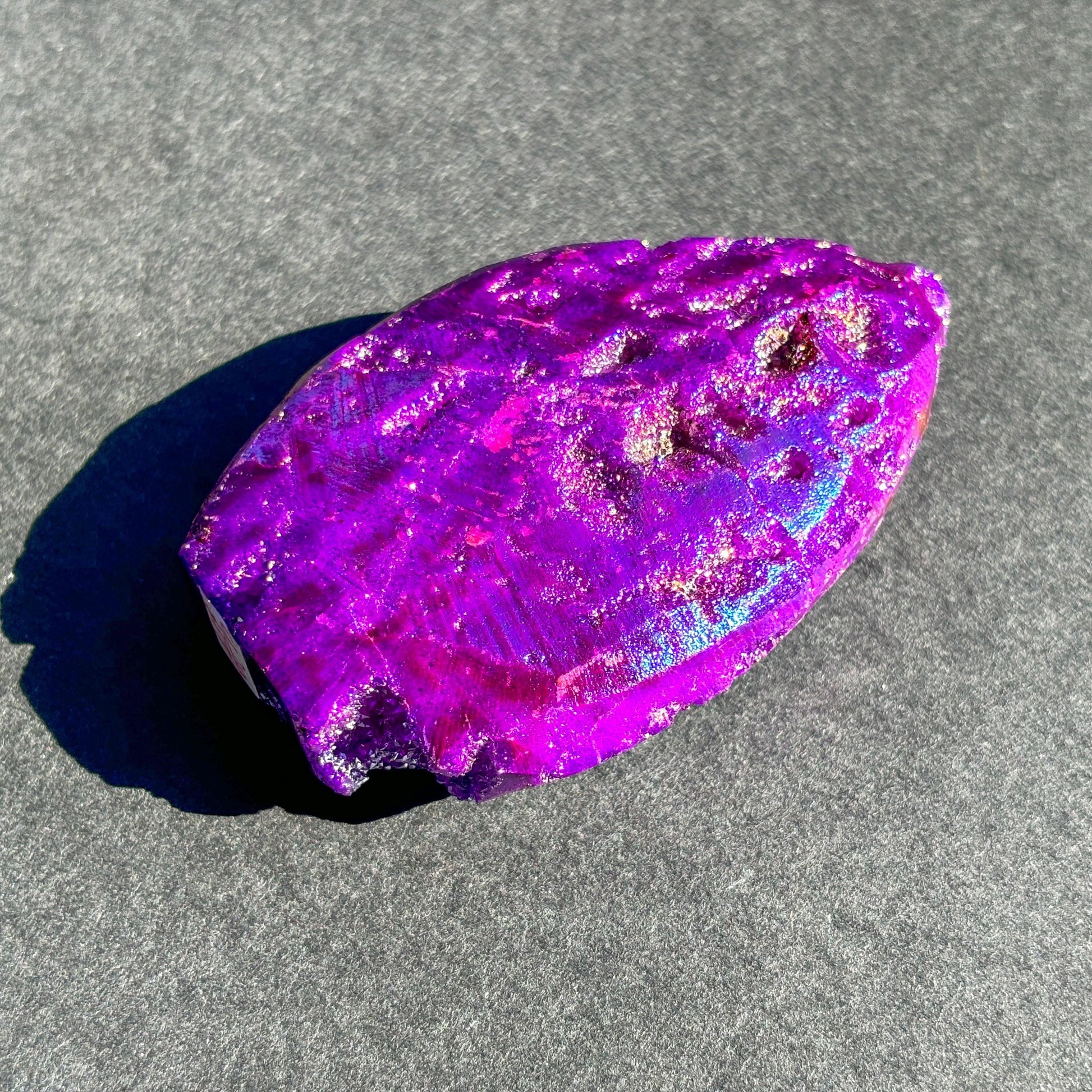 Purple Aura Coated Druzy Sphalerite Crystal Freeform