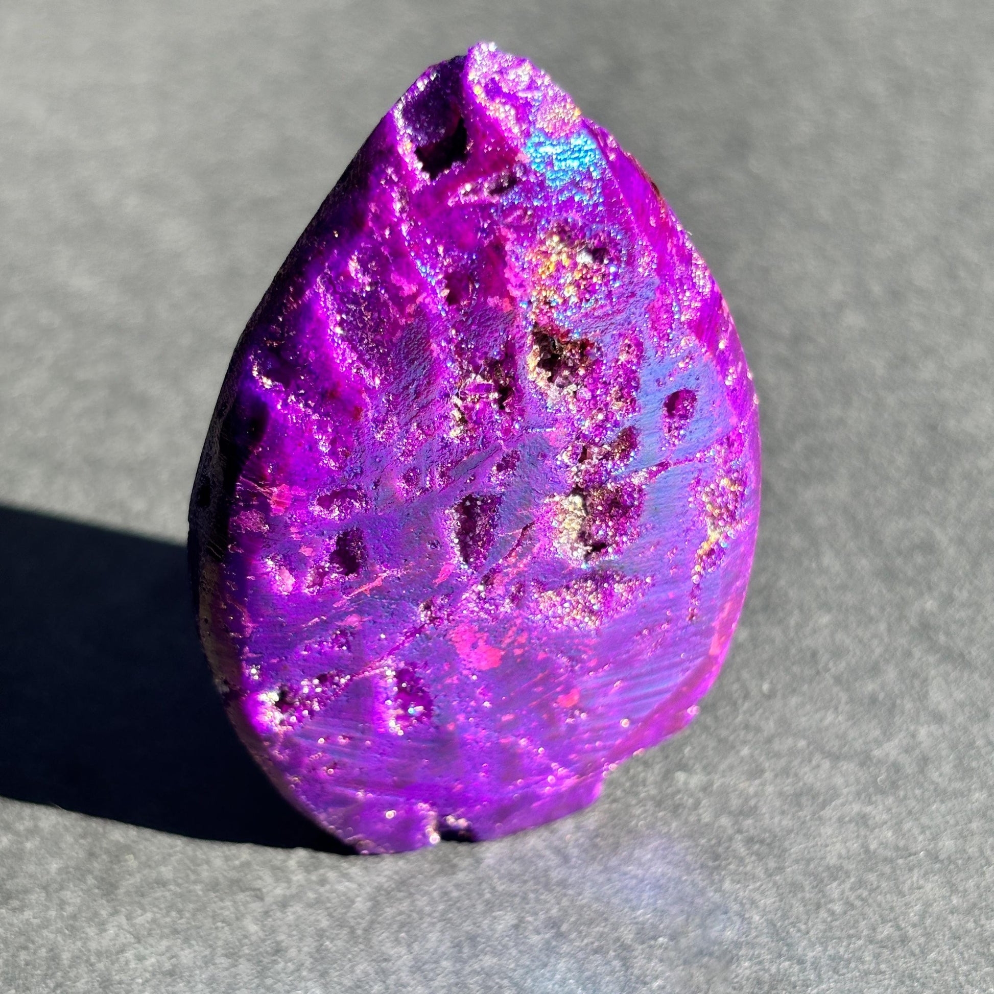 Purple Aura Coated Druzy Sphalerite Crystal Freeform