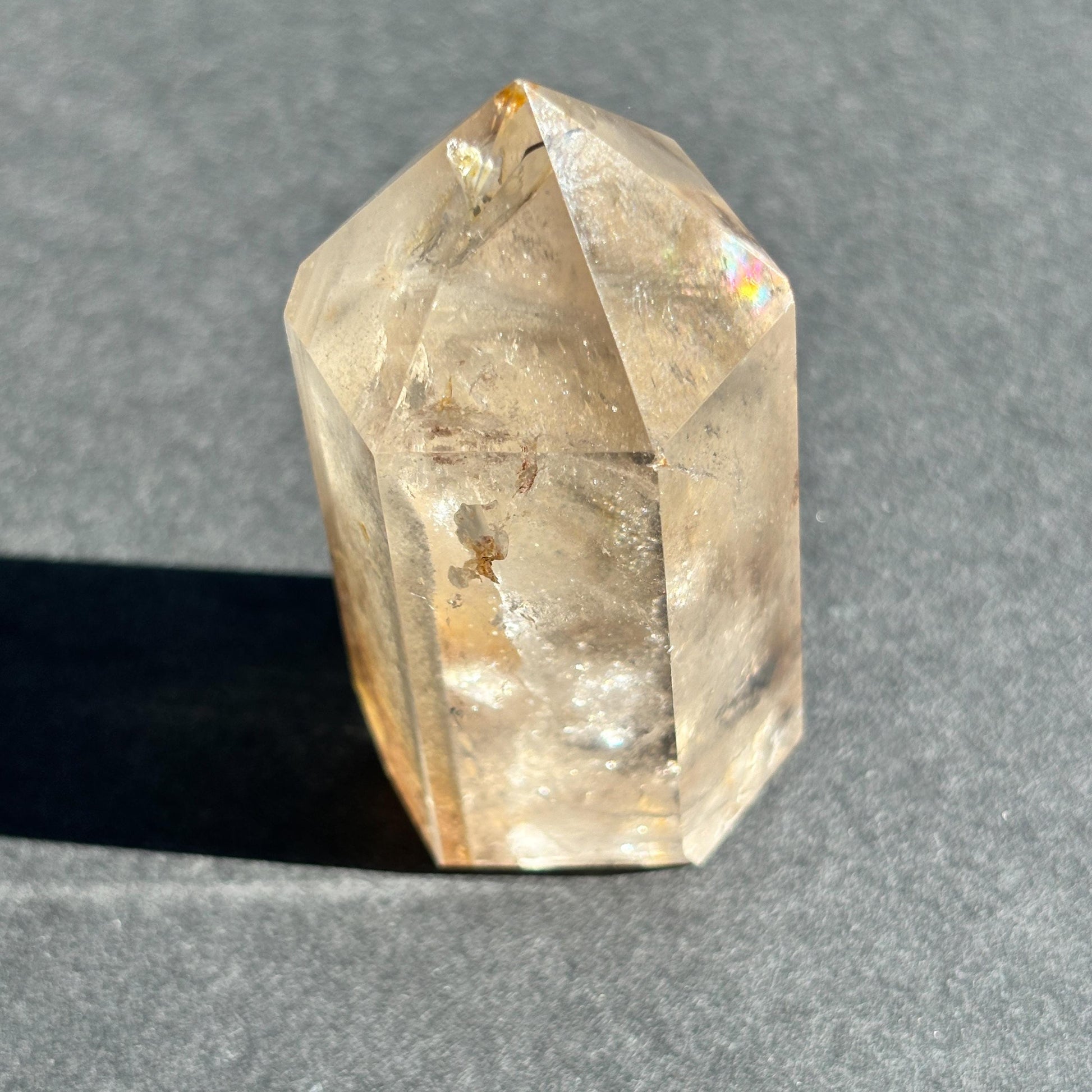 White Lodolite Garden Quartz Crystal Tower