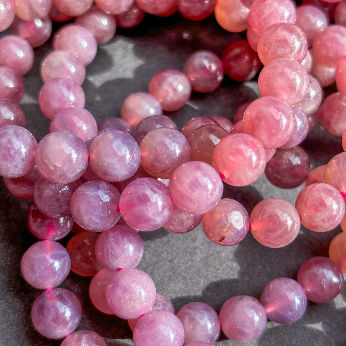Lavender Rose Quartz Crystal Bracelet - Quartz - Stone of Unconditional Love - Heart Chakra - Handmade Jewelry