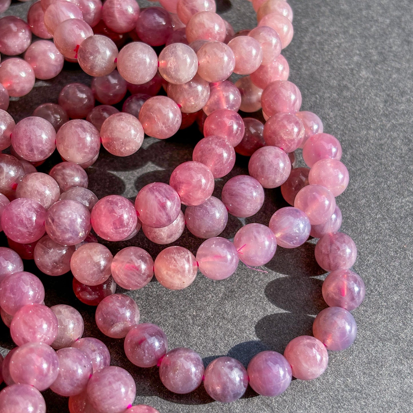 Lavender Rose Quartz Crystal Bracelet - Quartz - Stone of Unconditional Love - Heart Chakra - Handmade Jewelry