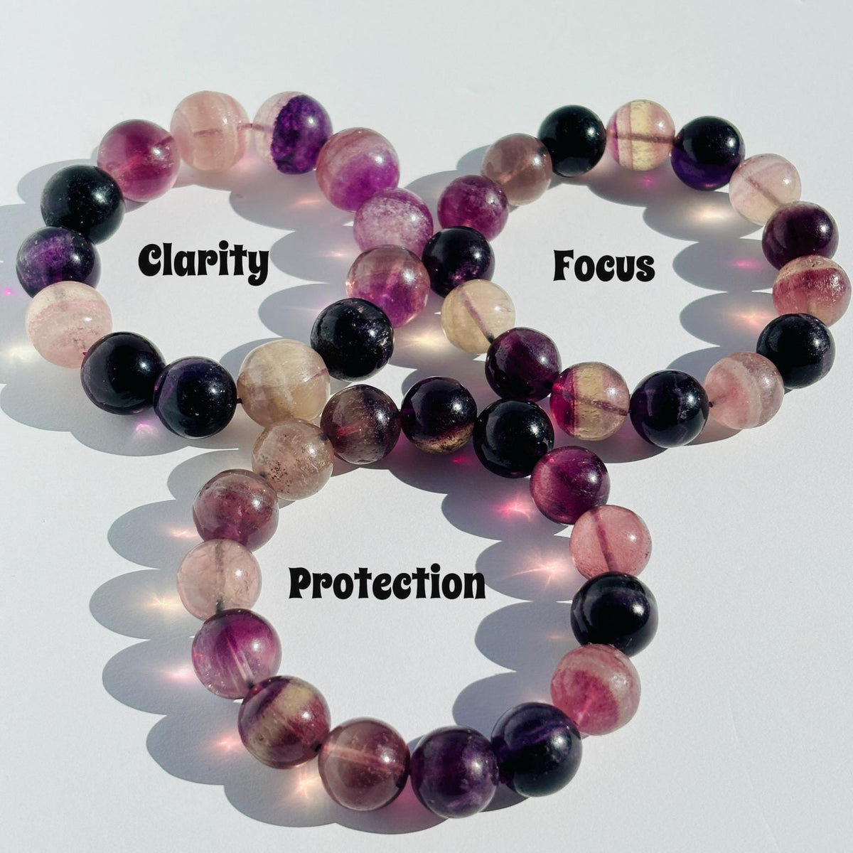 Purple Fluorite Crystal Handmade Bracelet