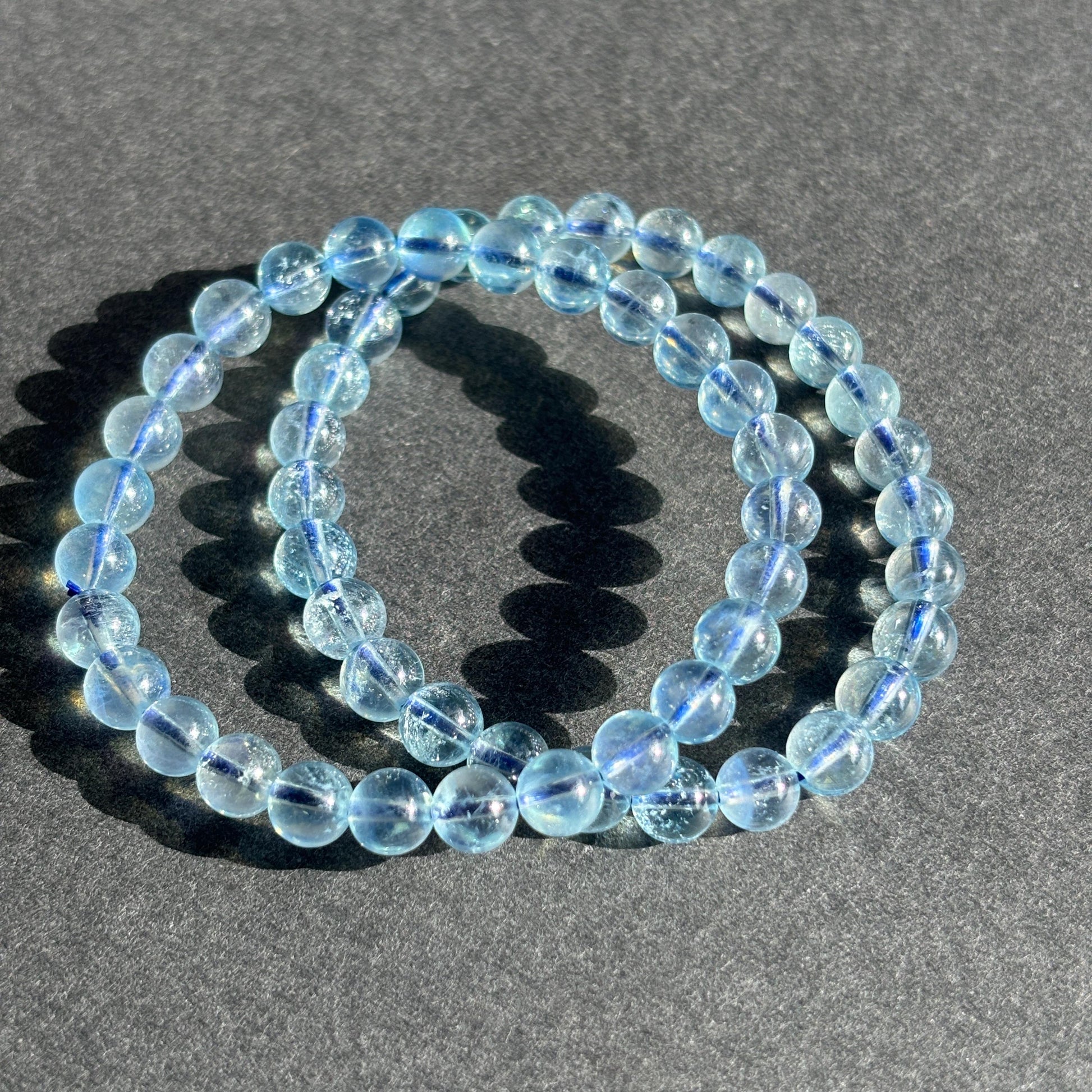 Aquamarine Gemstone Crystal Bracelet