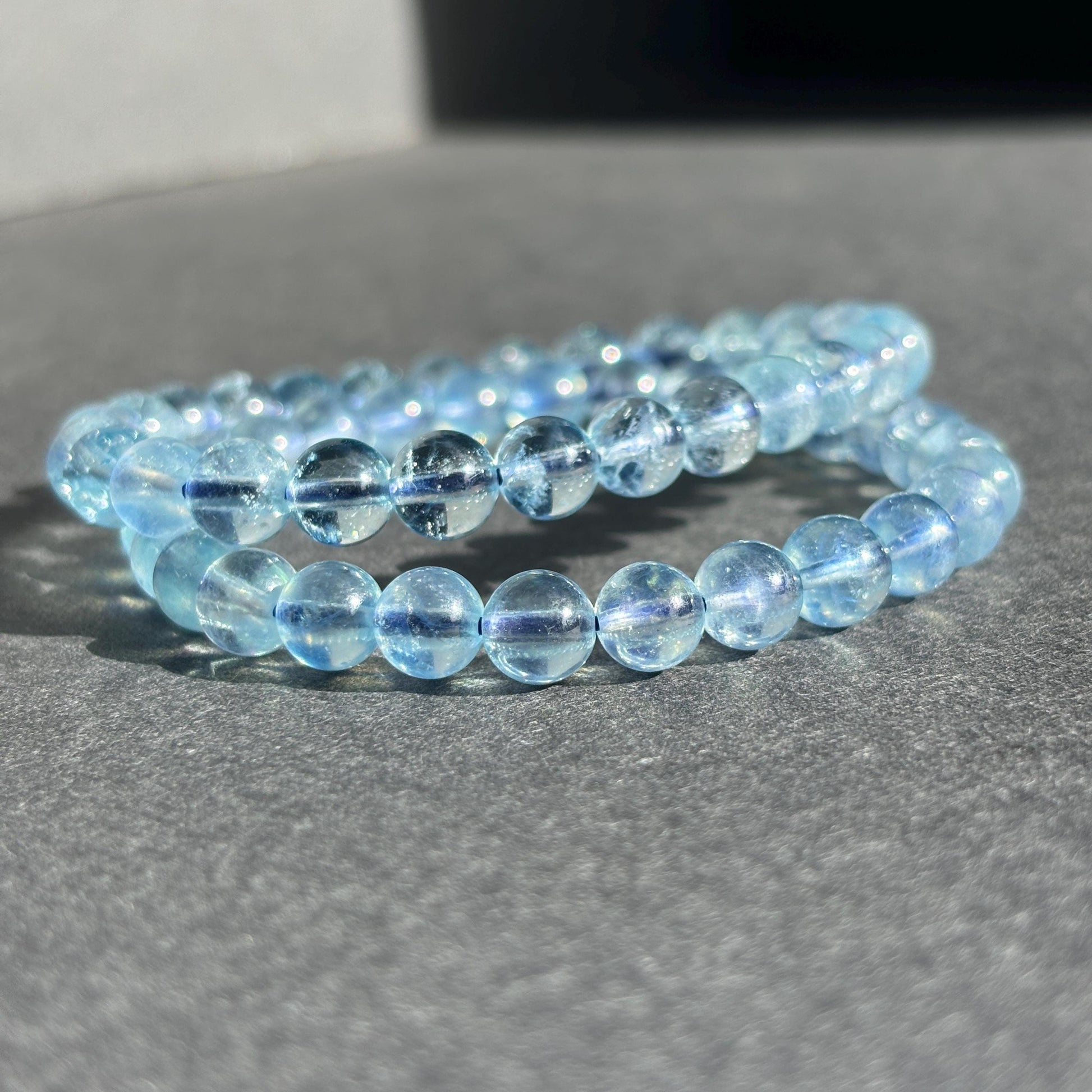 Aquamarine Gemstone Crystal Bracelet