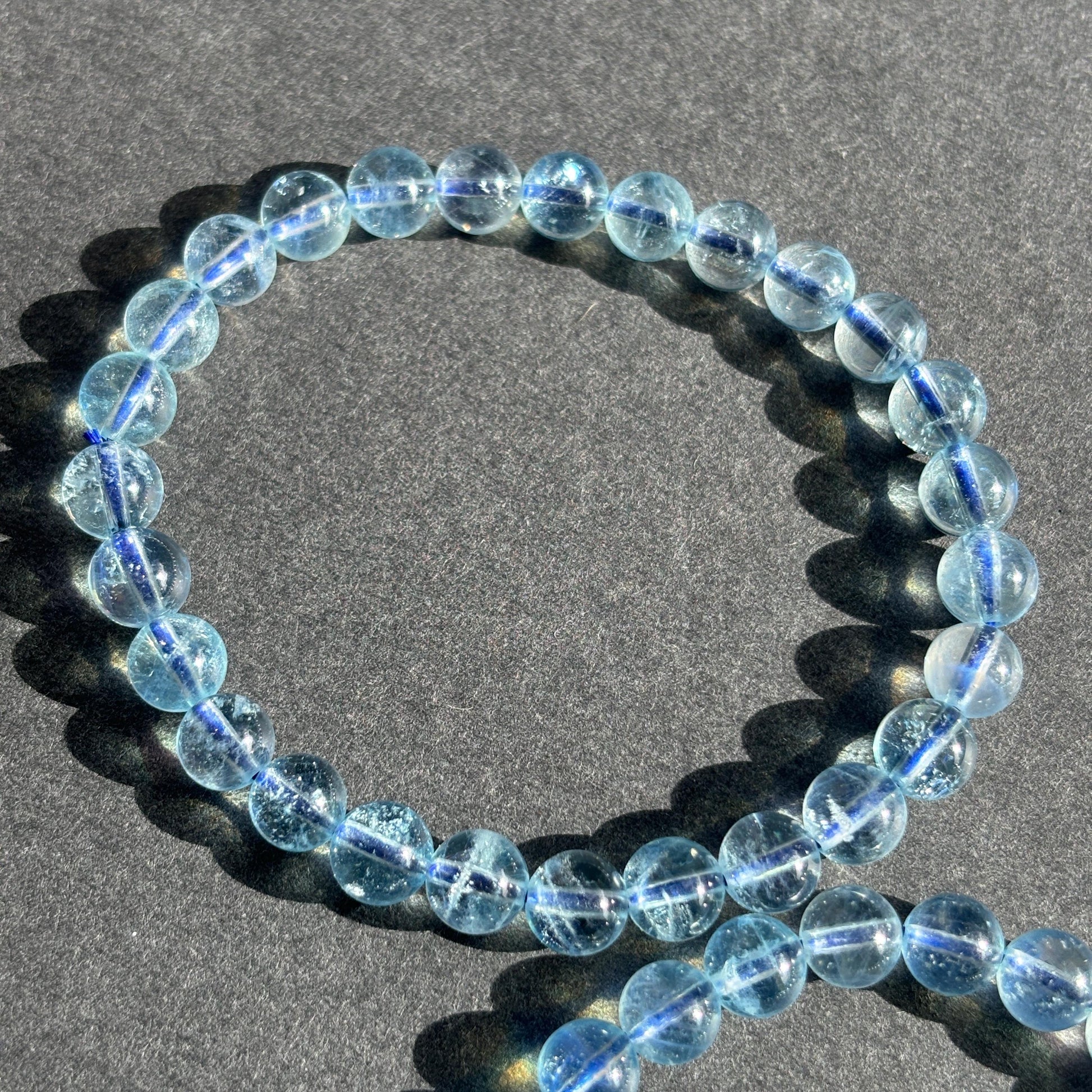 Aquamarine Gemstone Crystal Bracelet