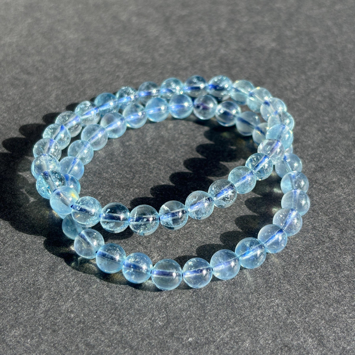 Aquamarine Gemstone Crystal Bracelet