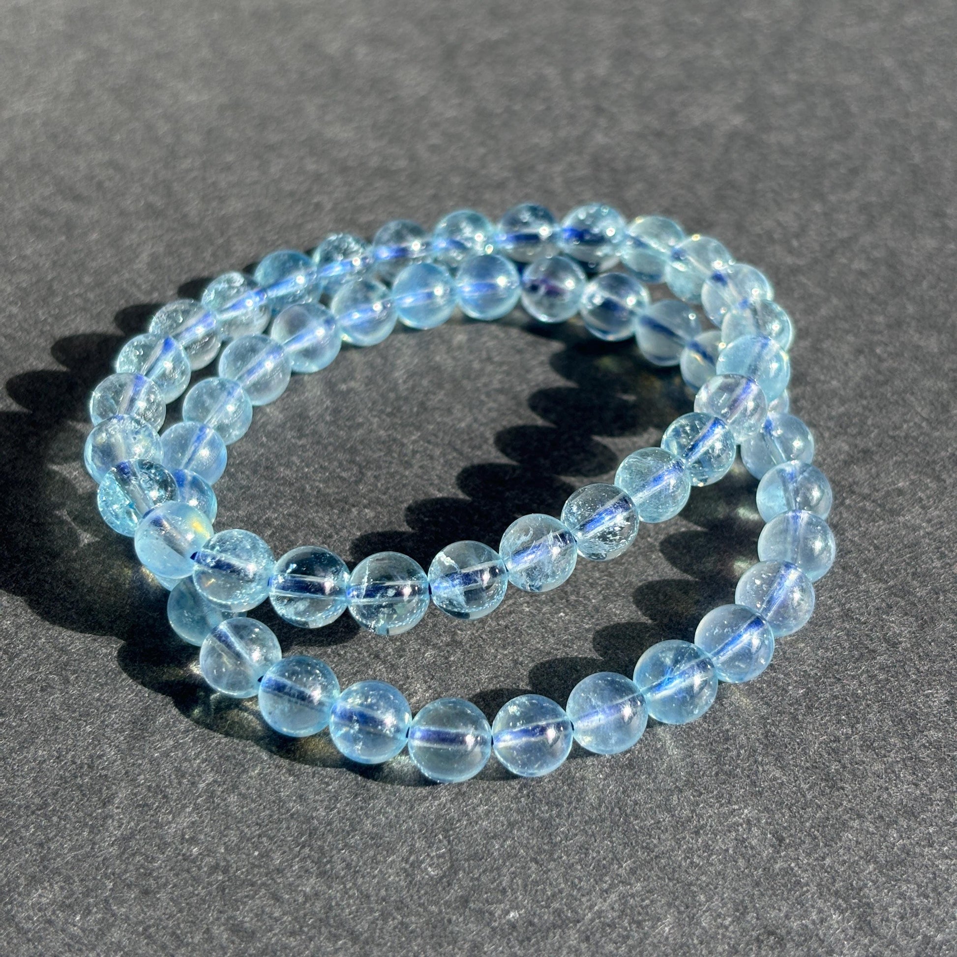 Aquamarine Gemstone Crystal Bracelet