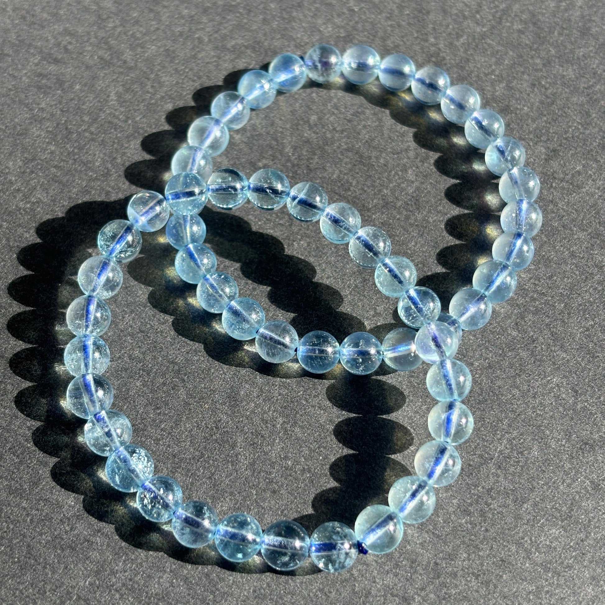 Aquamarine Gemstone Crystal Bracelet