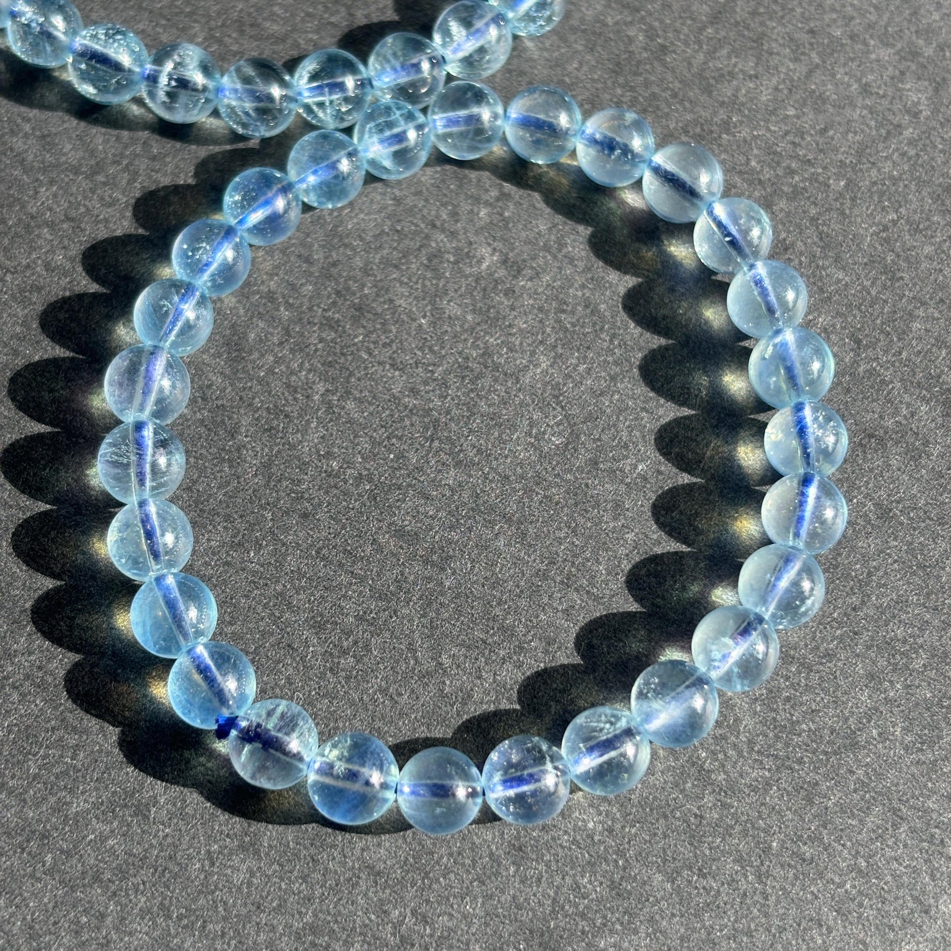 Aquamarine Gemstone Crystal Bracelet