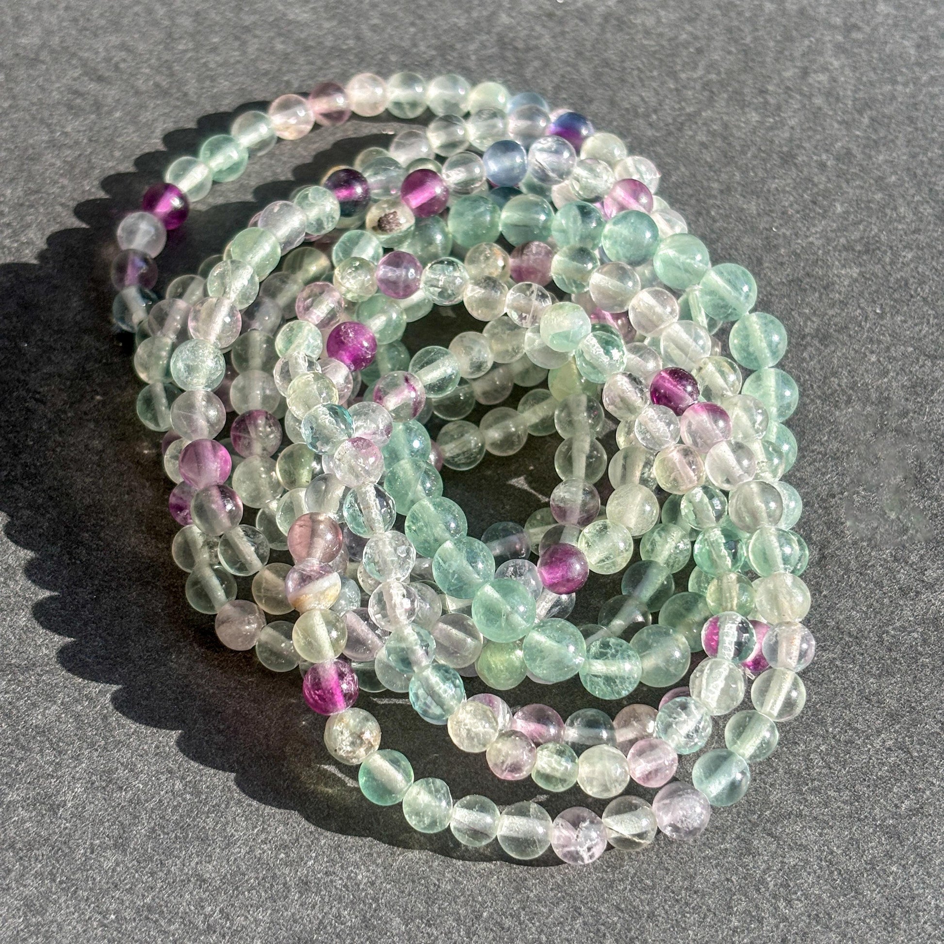 Fluorite Bracelet Rainbow Fluorite Crystal Bracelet Fluorite Jewelry Unicorn Fluorite Gemstone Bracelet Handmade Fluorite Stretch Bracelet