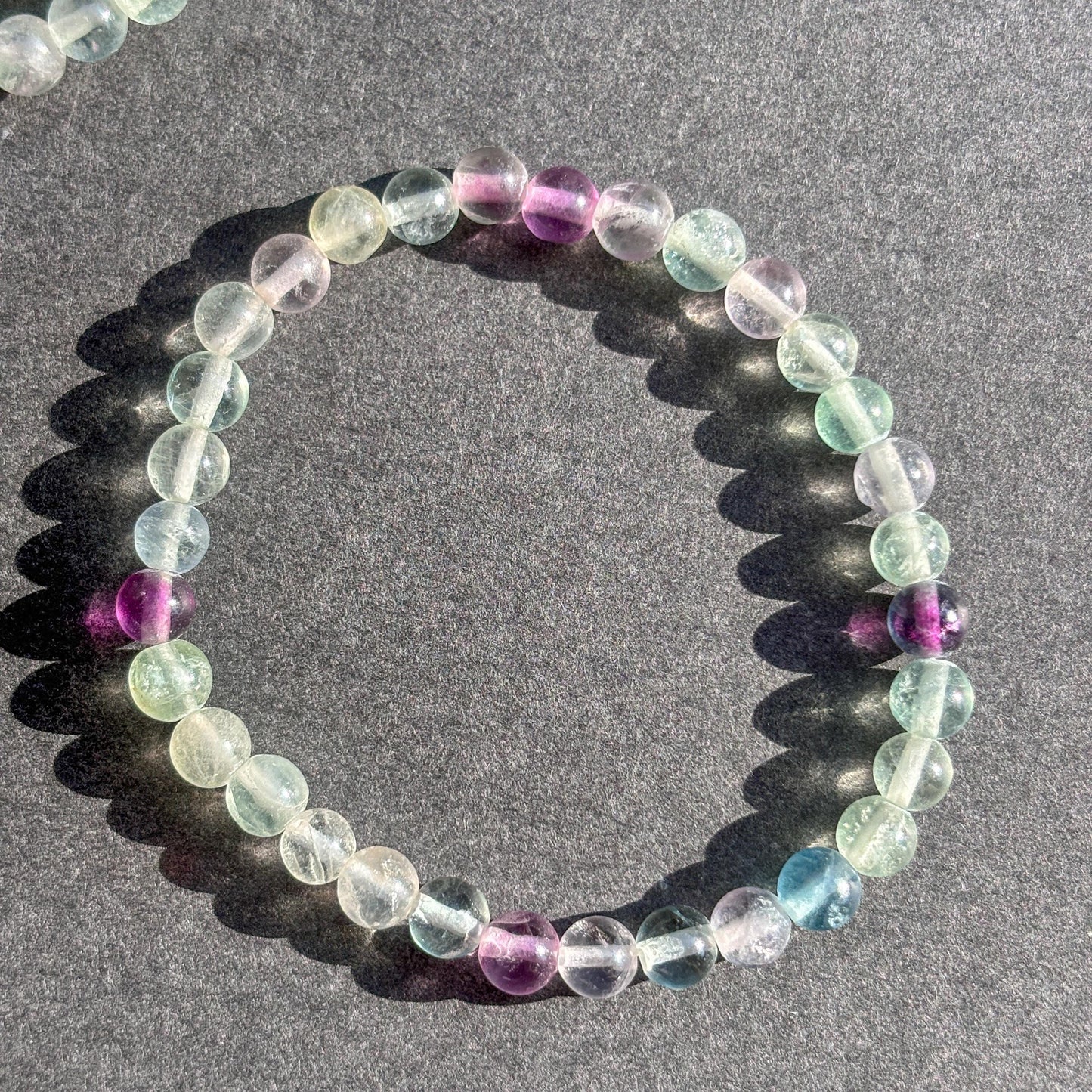 Fluorite Bracelet Rainbow Fluorite Crystal Bracelet Fluorite Jewelry Unicorn Fluorite Gemstone Bracelet Handmade Fluorite Stretch Bracelet