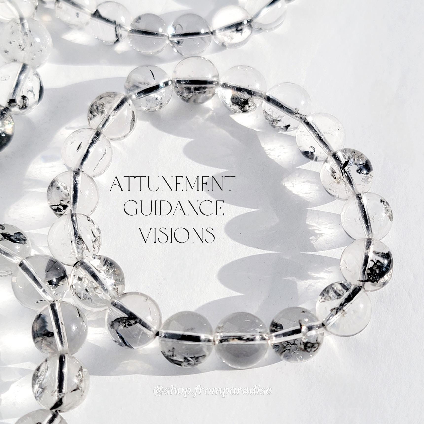 Herkimer Diamond Crystal Stretch Bracelet - Handmade Jewelry
