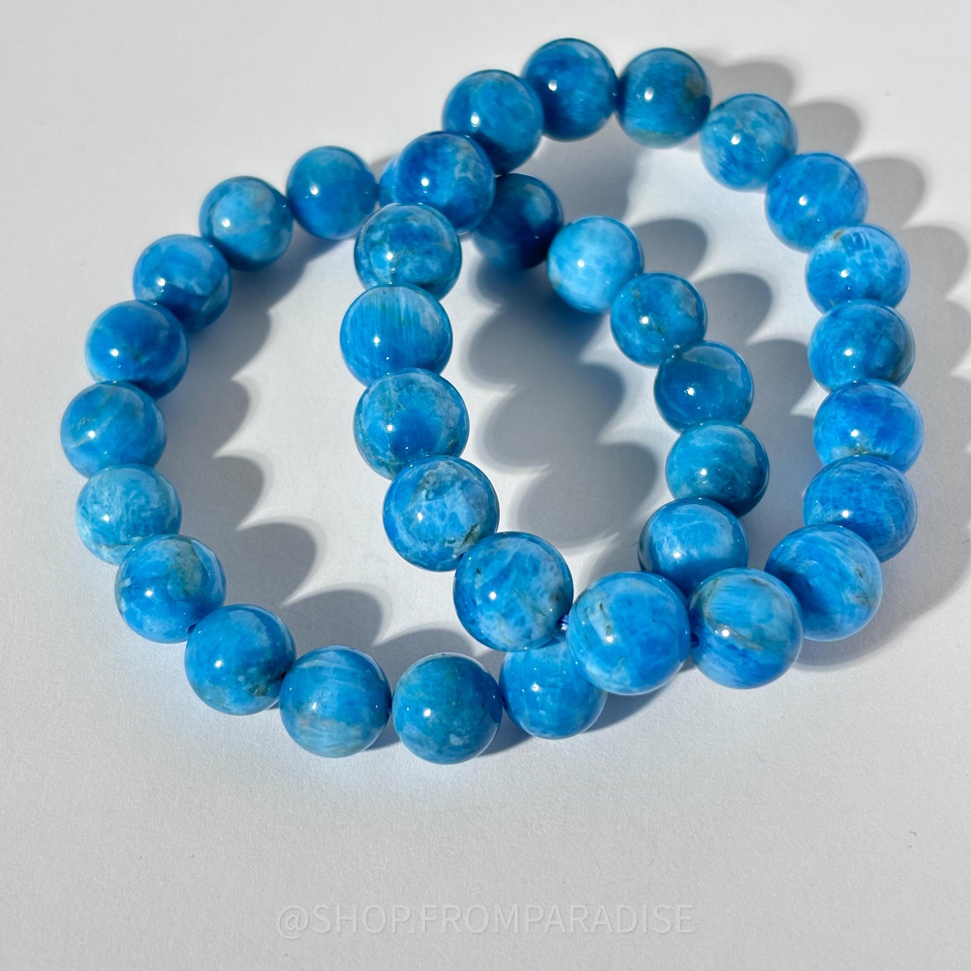 Blue Apatite Crystal Stretch Bracelet