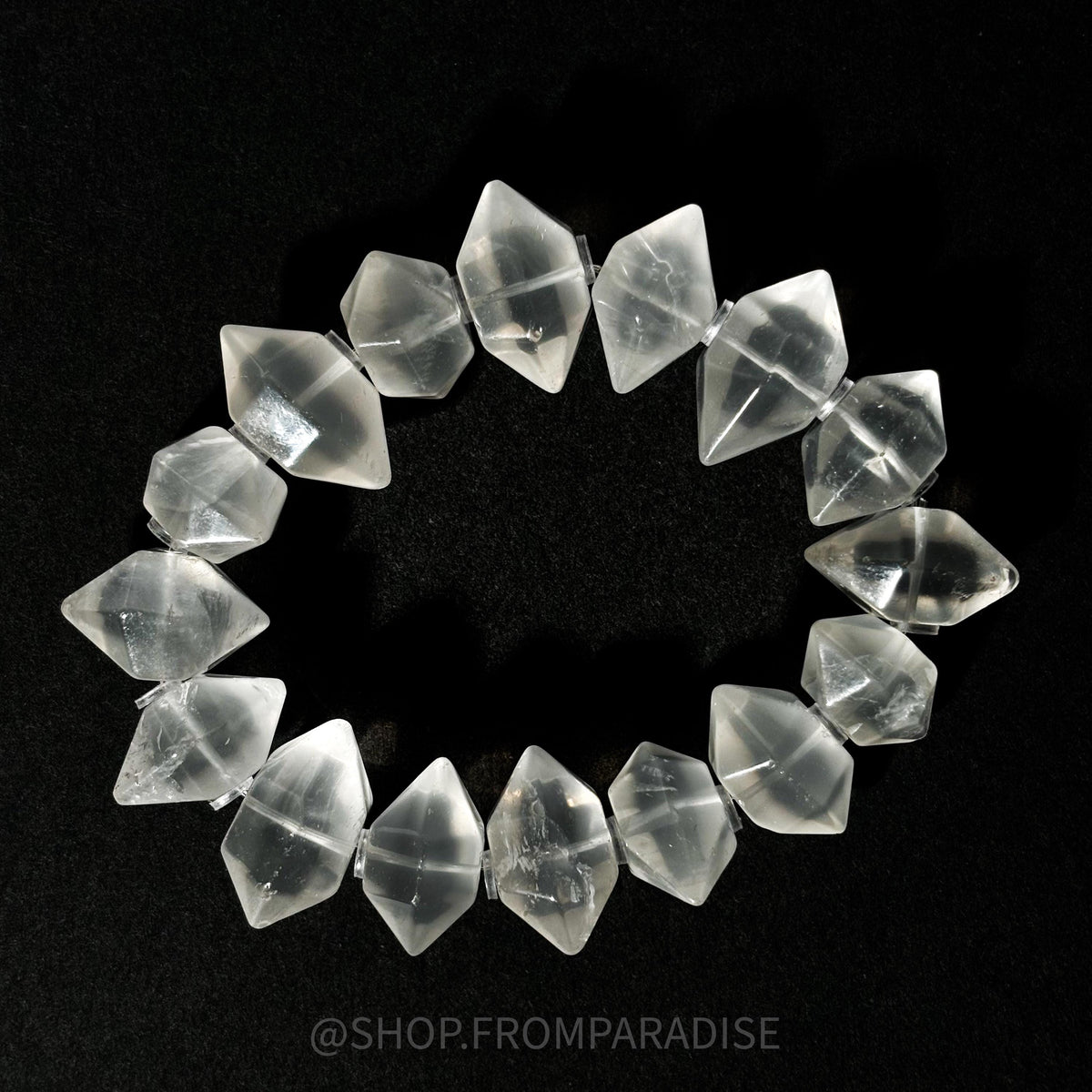 Clear Quartz DT Crystal Stretch Bracelet
