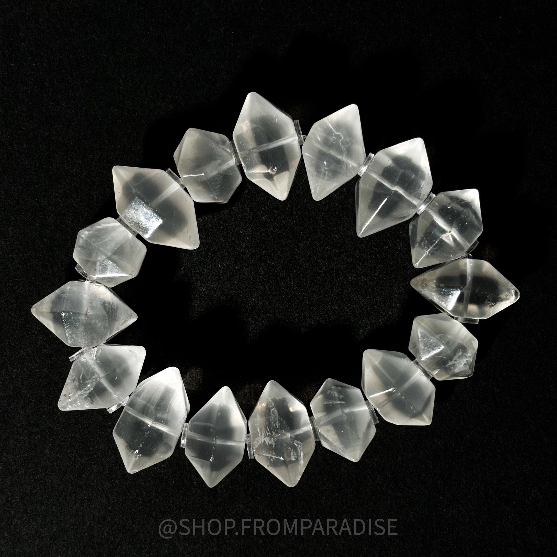 Clear Quartz DT Crystal Stretch Bracelet