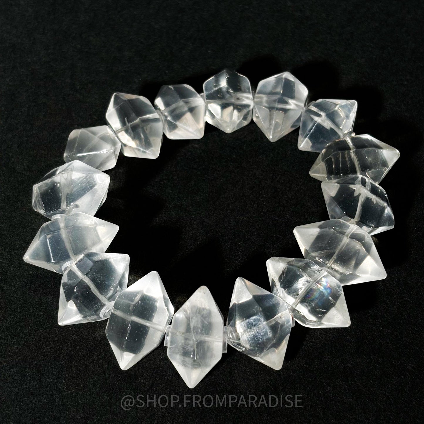 Clear Quartz DT Crystal Stretch Bracelet