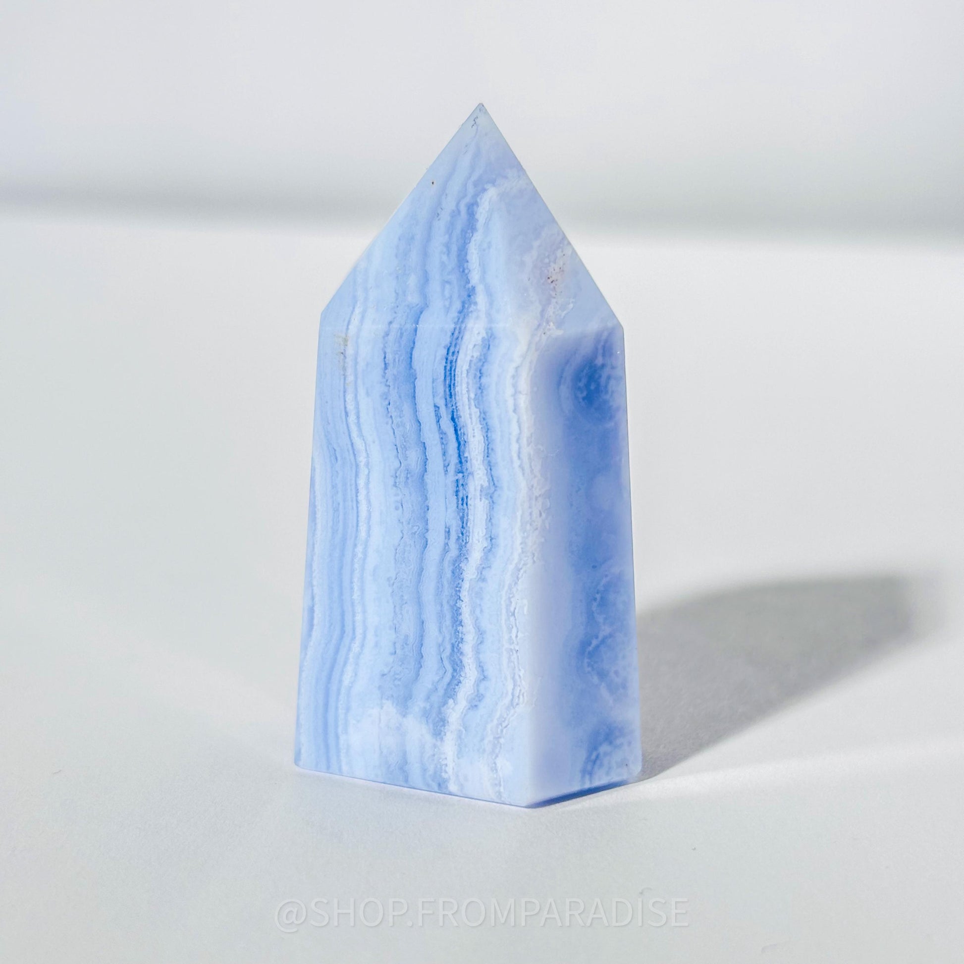 Blue Lace Agate Crystal Tower