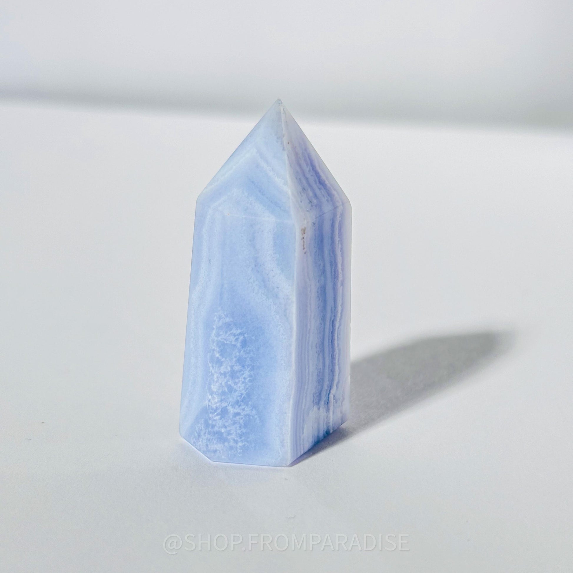 Blue Lace Agate Crystal Tower